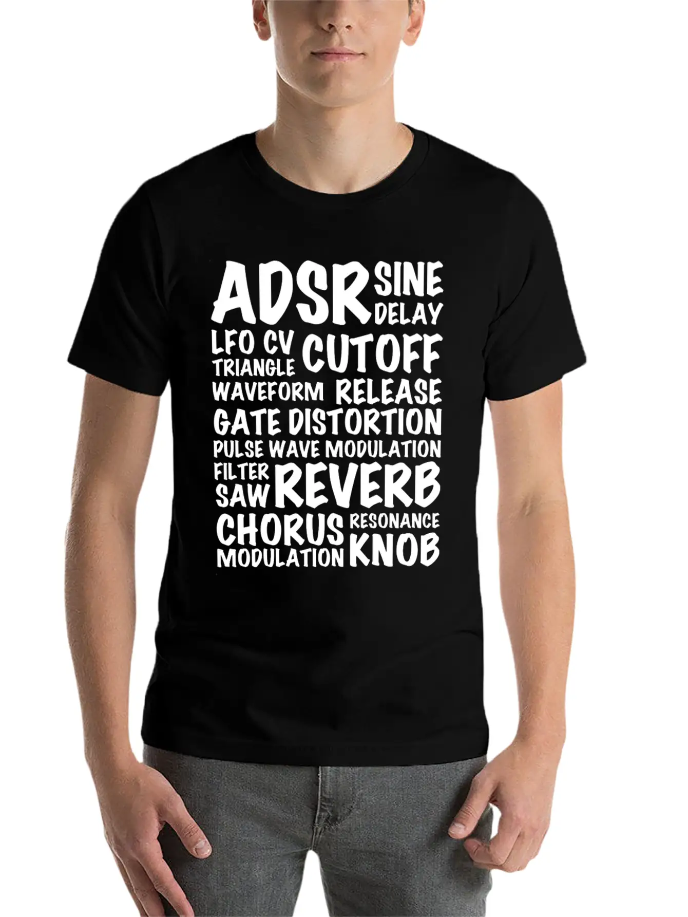 Reverb Synthesizer Music Musician Keyboard Relaxed Everyday Tee – Lightweight And Durable Cotton