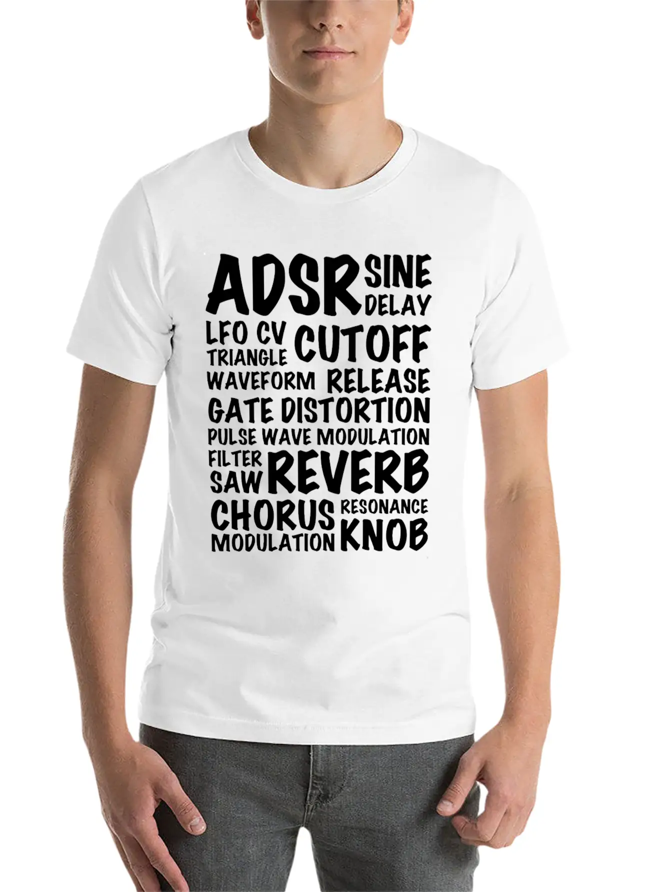 Reverb Synthesizer Music Musician Keyboard Relaxed Everyday Tee – Lightweight And Durable Cotton