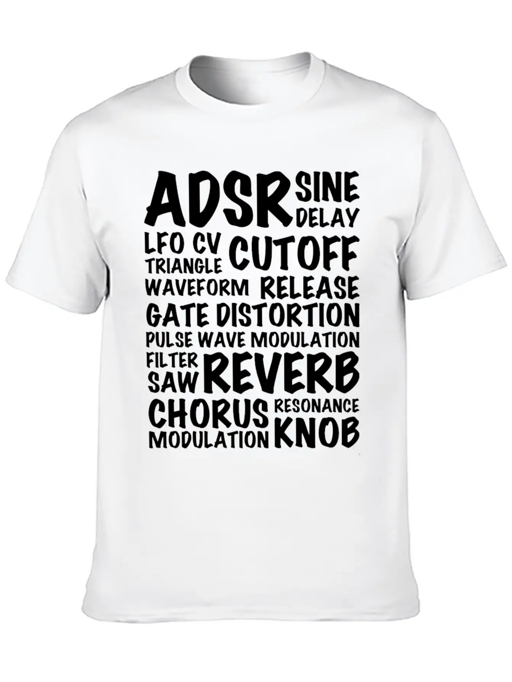 Reverb Synthesizer Music Musician Keyboard Relaxed Everyday Tee – Lightweight And Durable Cotton