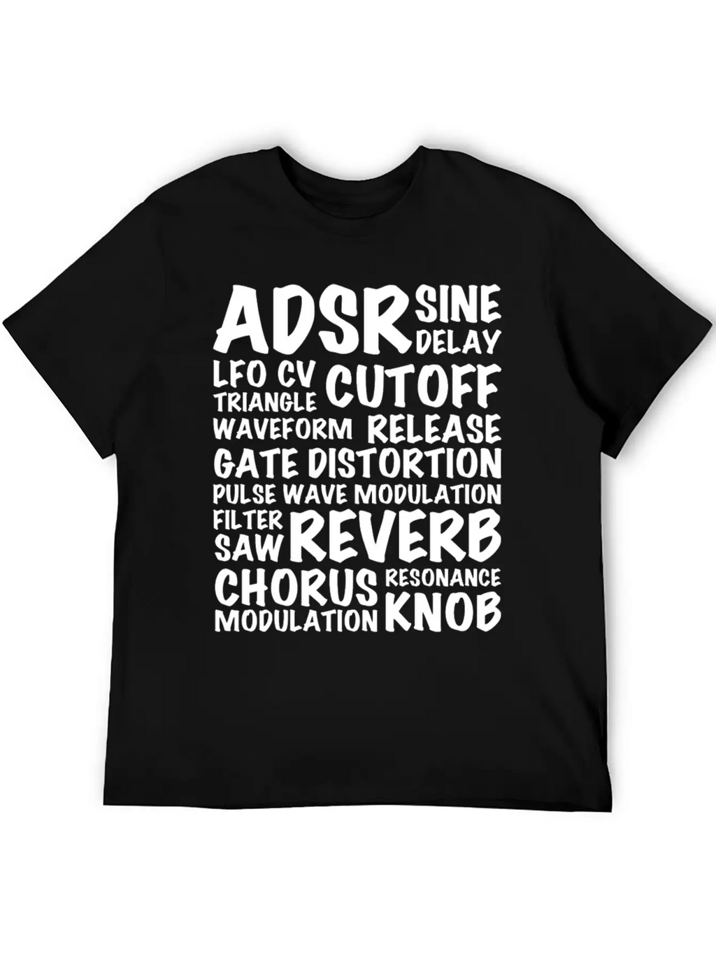 Reverb Synthesizer Music Musician Keyboard Relaxed Everyday Tee – Lightweight And Durable Cotton