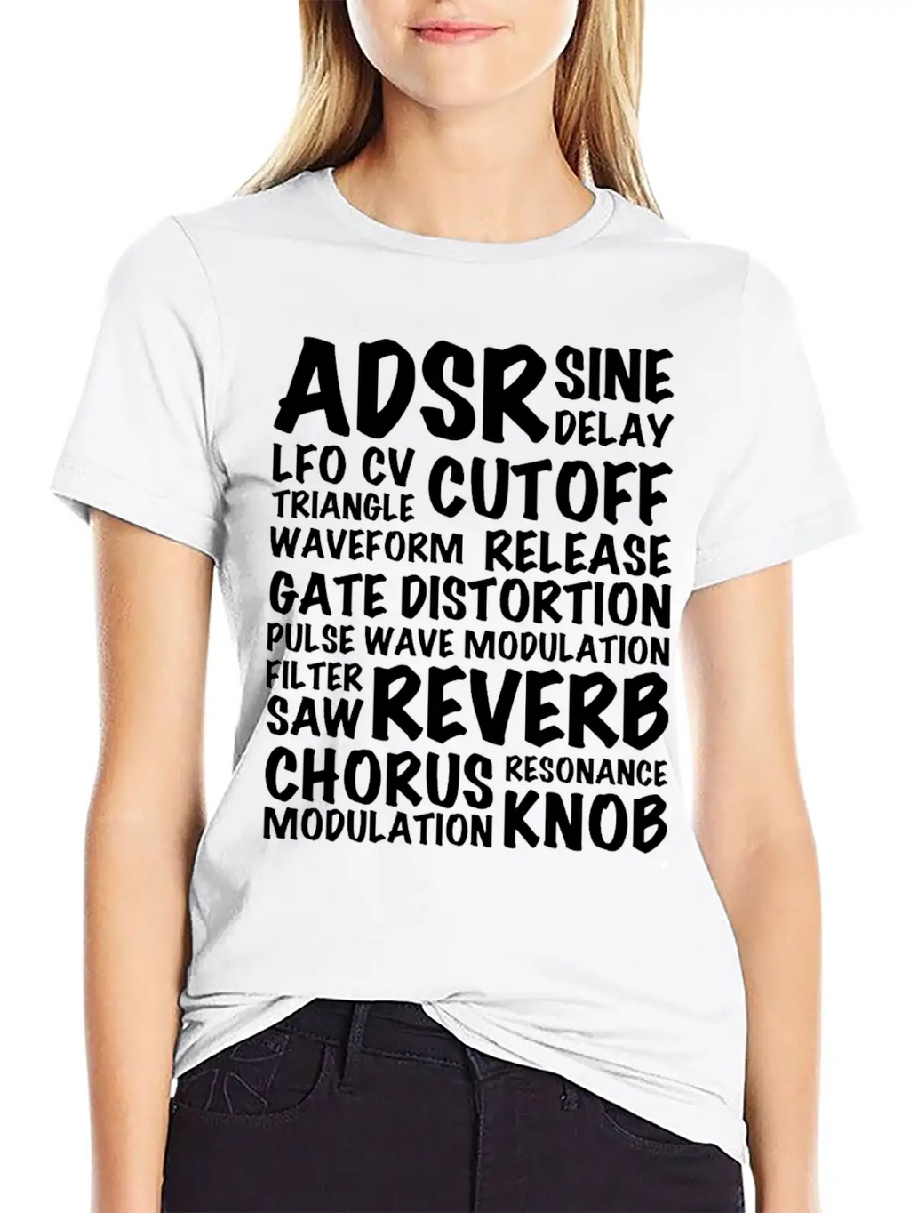 Reverb Synthesizer Music Musician Keyboard Relaxed Everyday Tee – Lightweight And Durable Cotton