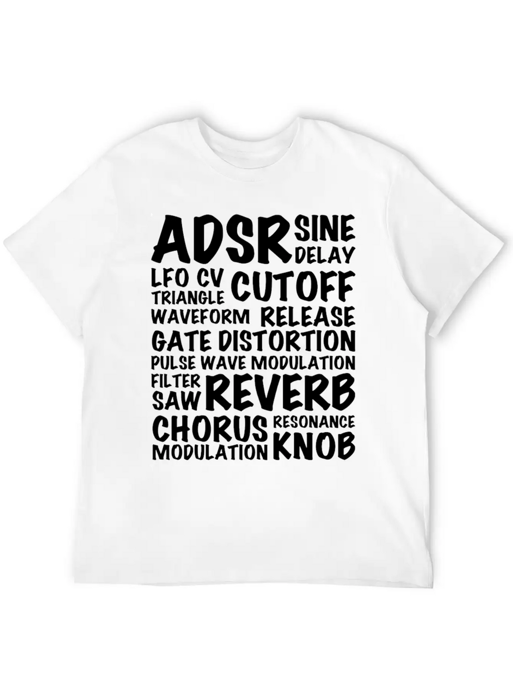Reverb Synthesizer Music Musician Keyboard Relaxed Everyday Tee – Lightweight And Durable Cotton