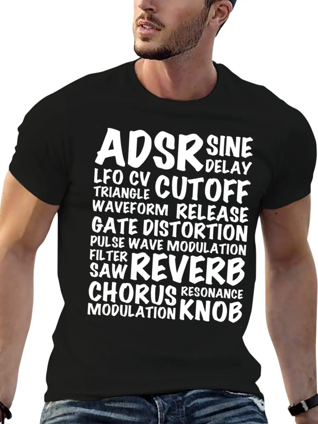 Reverb Synthesizer Music Musician Keyboard Relaxed Everyday Tee – Lightweight And Durable Cotton