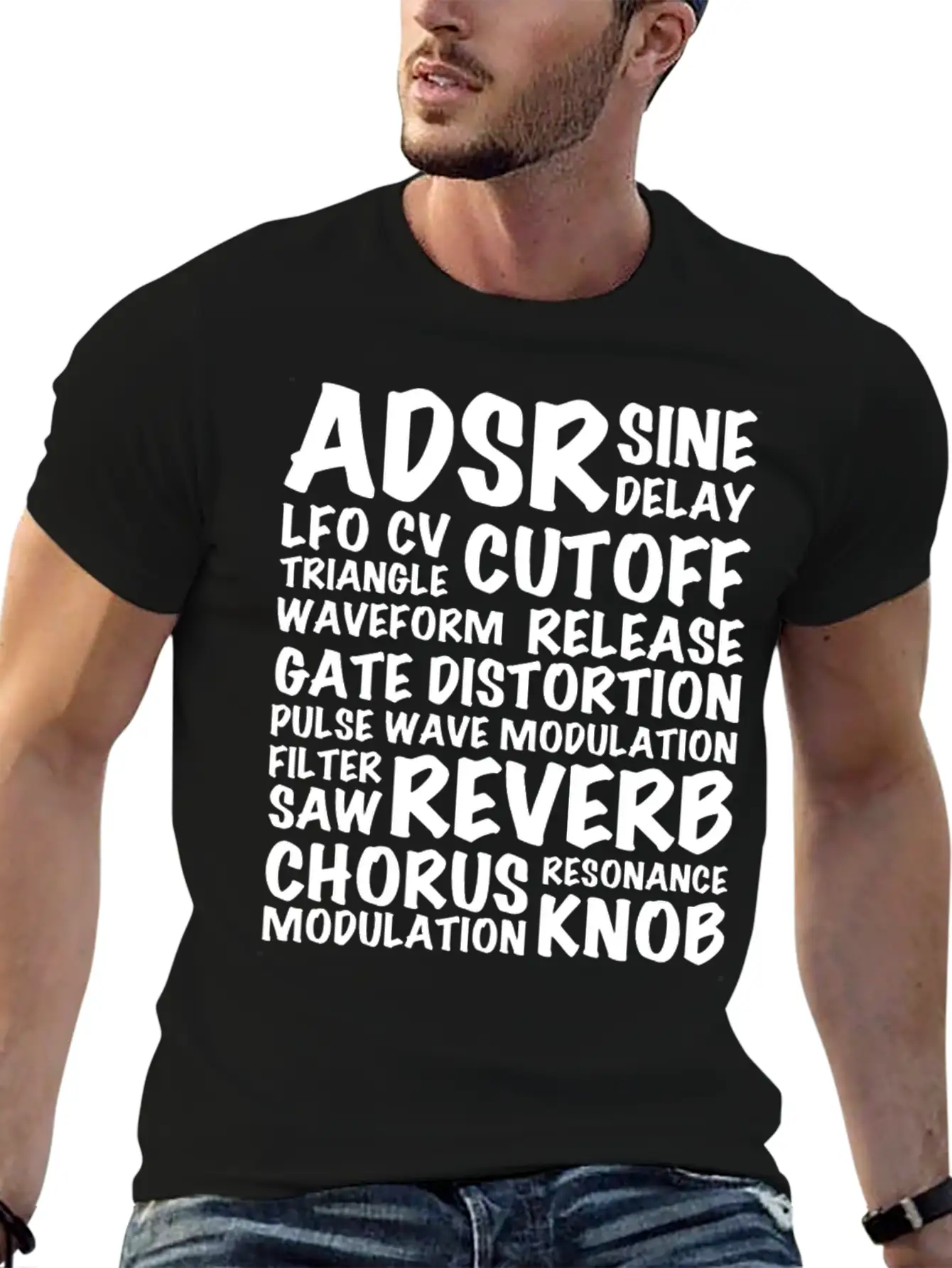 Reverb Synthesizer Music Musician Keyboard Relaxed Everyday Tee – Lightweight And Durable Cotton