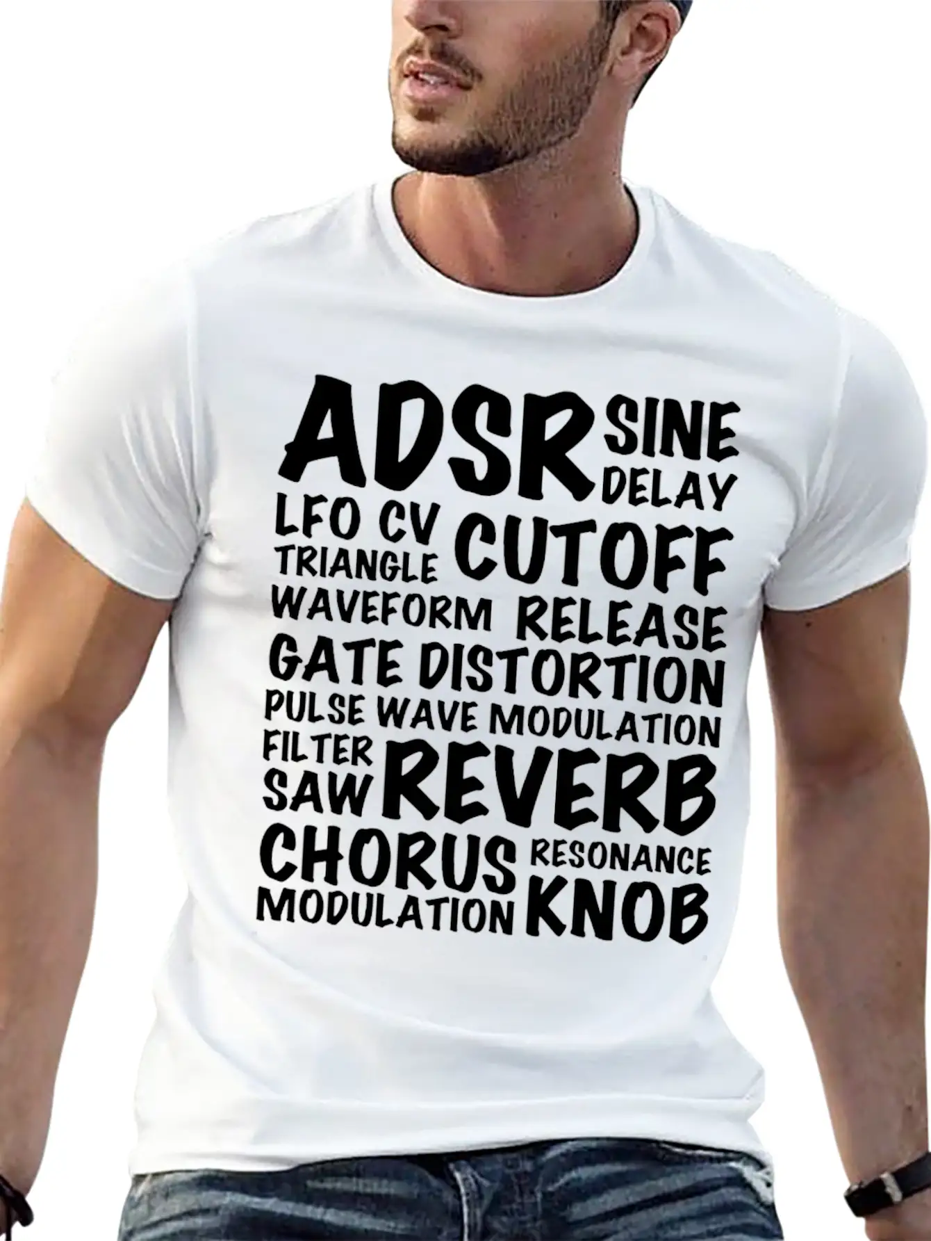 Reverb Synthesizer Music Musician Keyboard Relaxed Everyday Tee – Lightweight And Durable Cotton