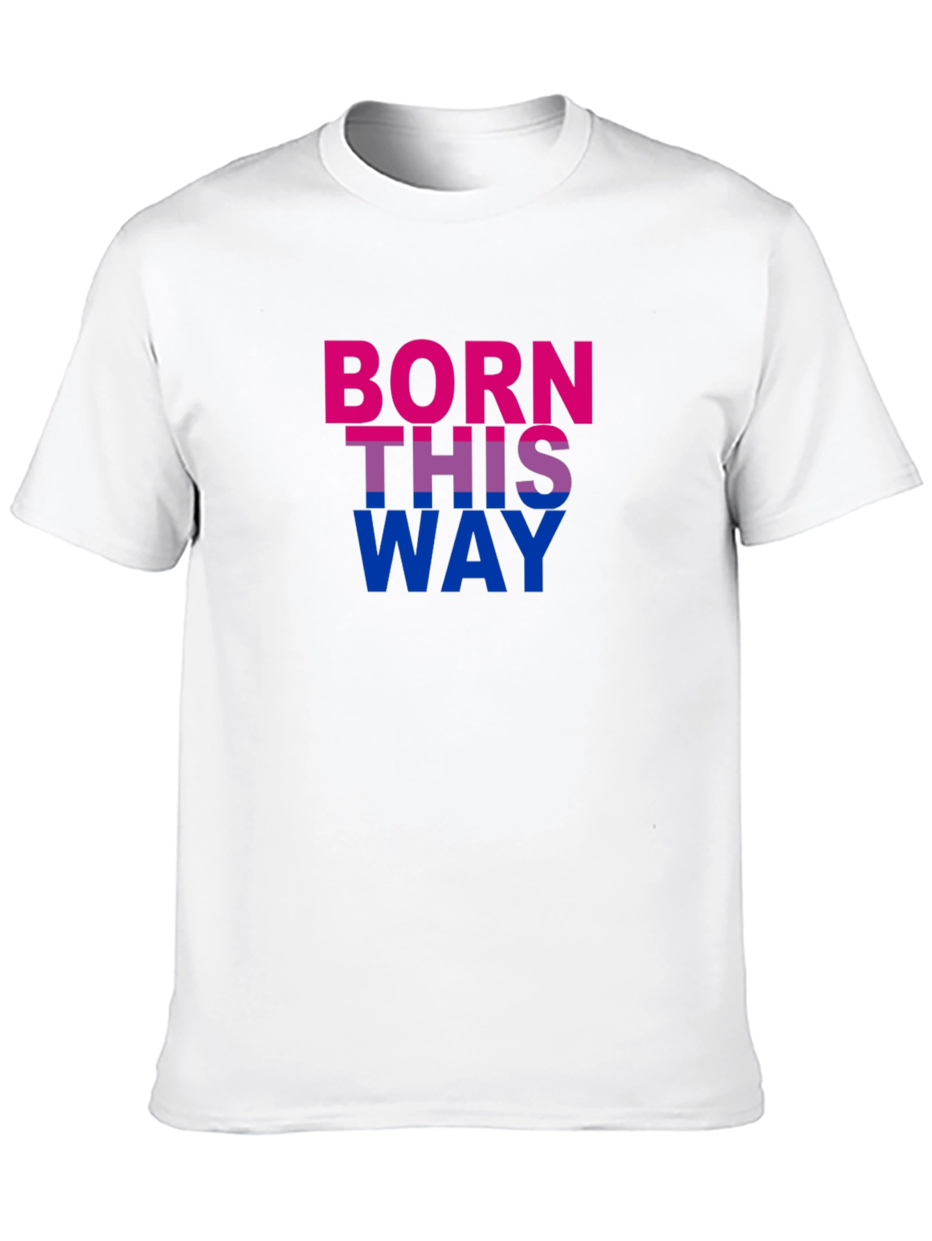 Born This Way Pride T-Shirt - Bold Bisexual Colors
