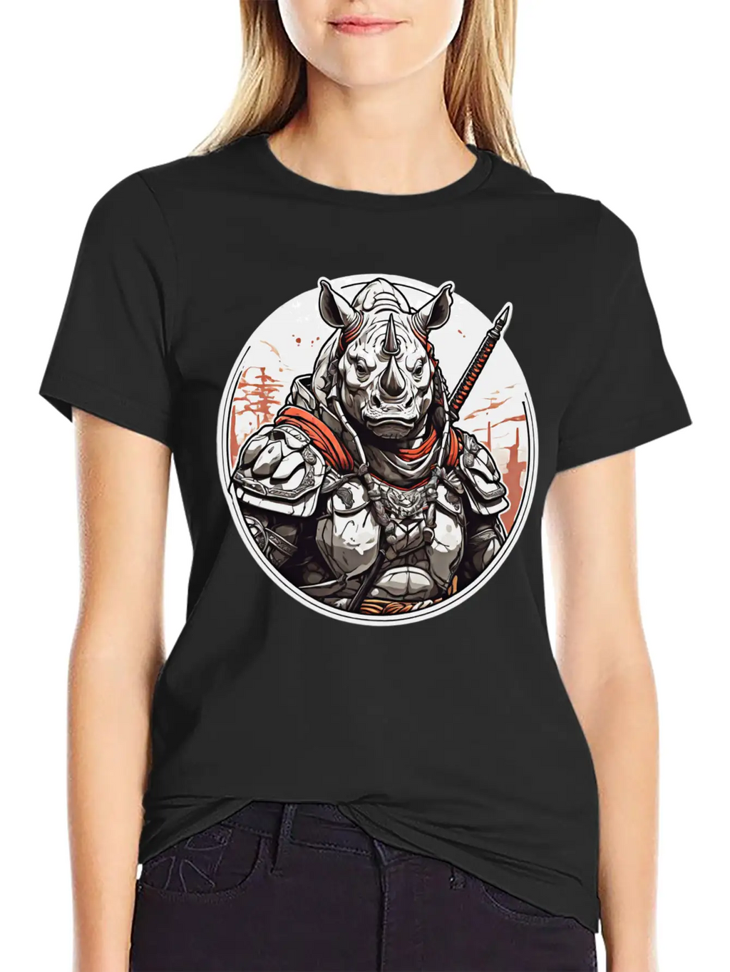 Rhino Design Clothing Apparel T-shirts Stylish Everyday T-Shirt – Unisex Basic Cotton Tee