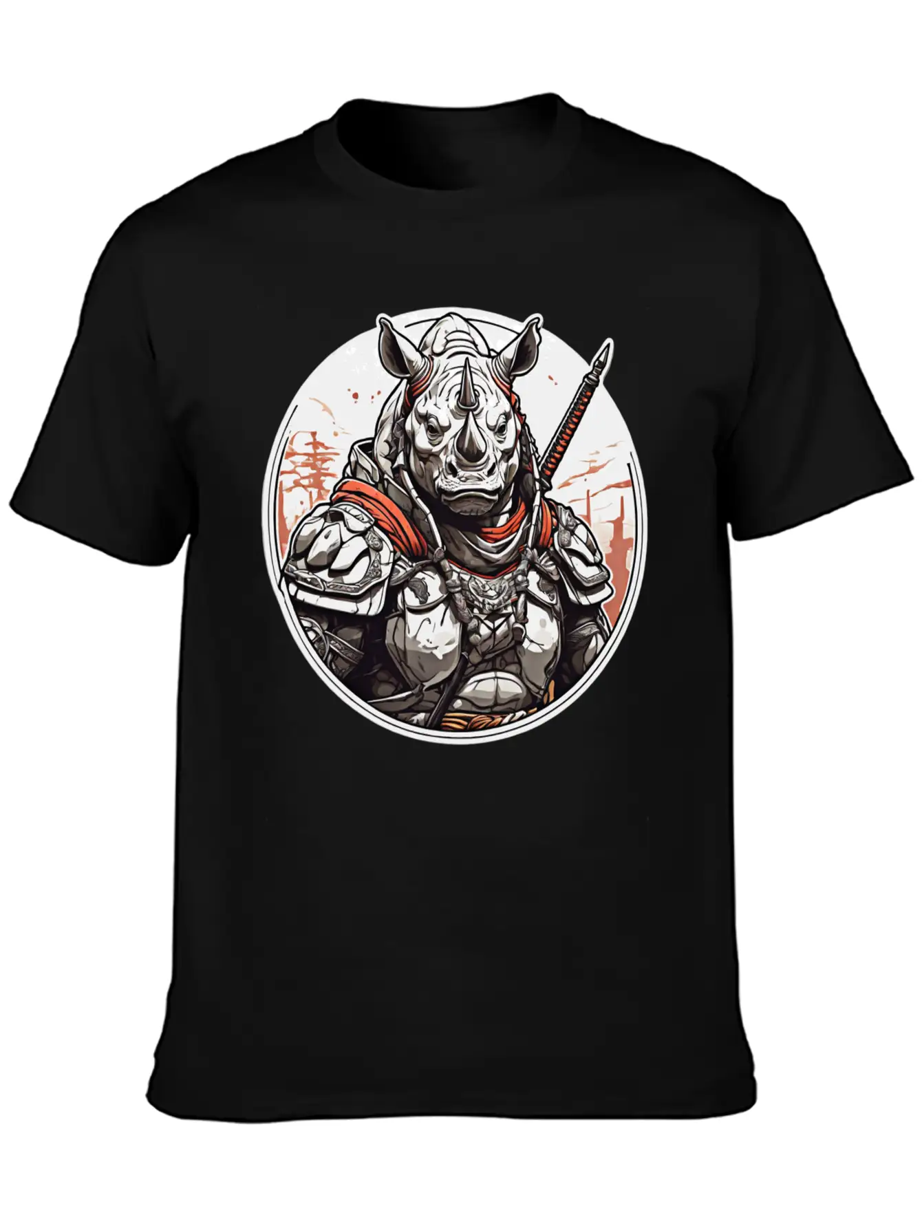 Rhino Design Clothing Apparel T-shirts Stylish Everyday T-Shirt – Unisex Basic Cotton Tee