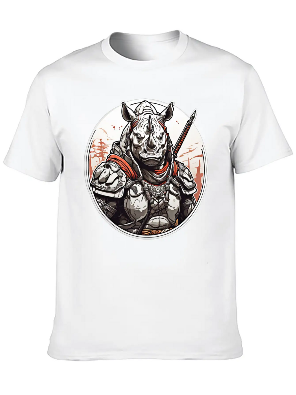Rhino Design Clothing Apparel T-shirts Stylish Everyday T-Shirt – Unisex Basic Cotton Tee