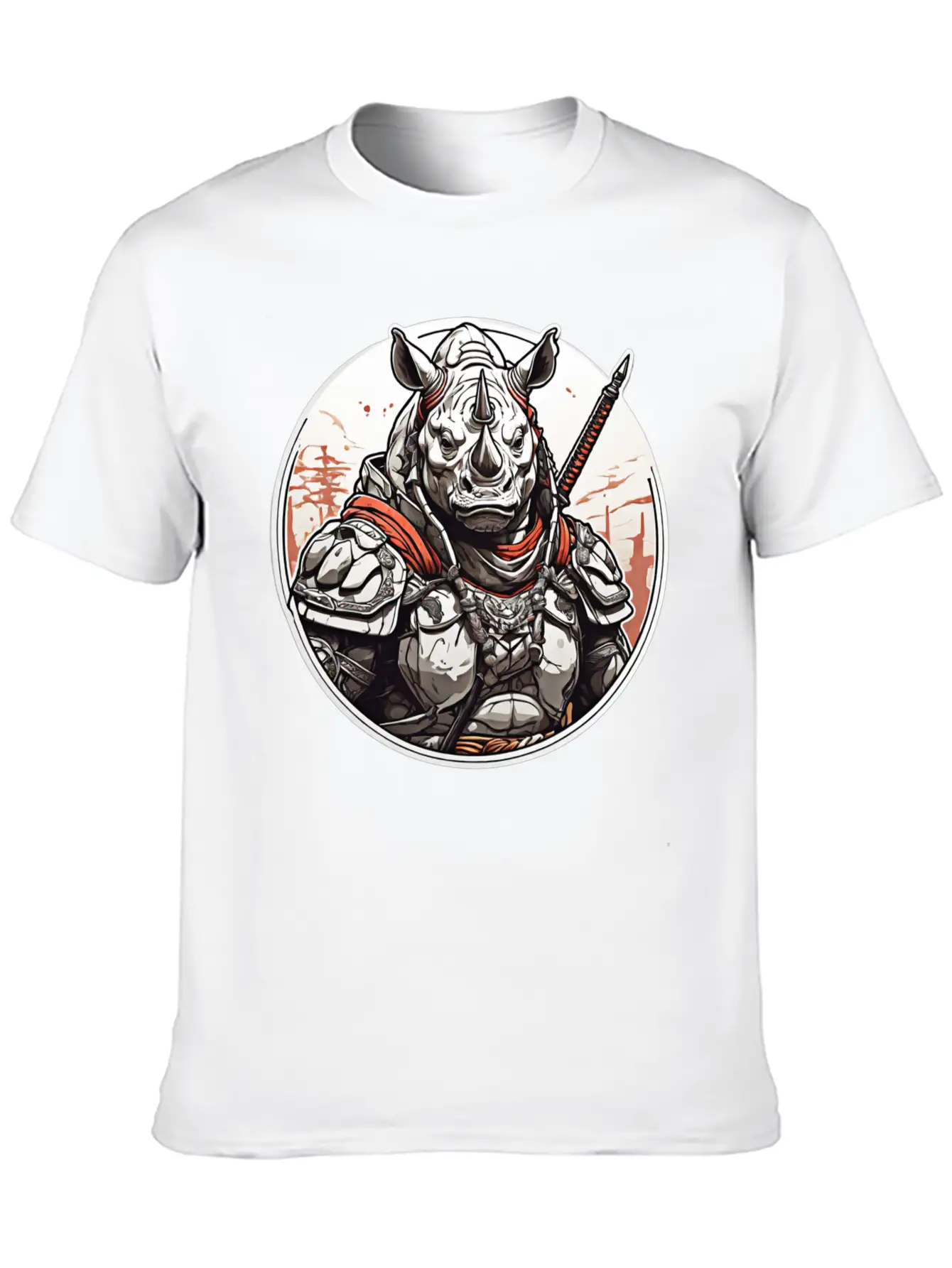 Rhino Design Clothing Apparel T-shirts Stylish Everyday T-Shirt – Unisex Basic Cotton Tee