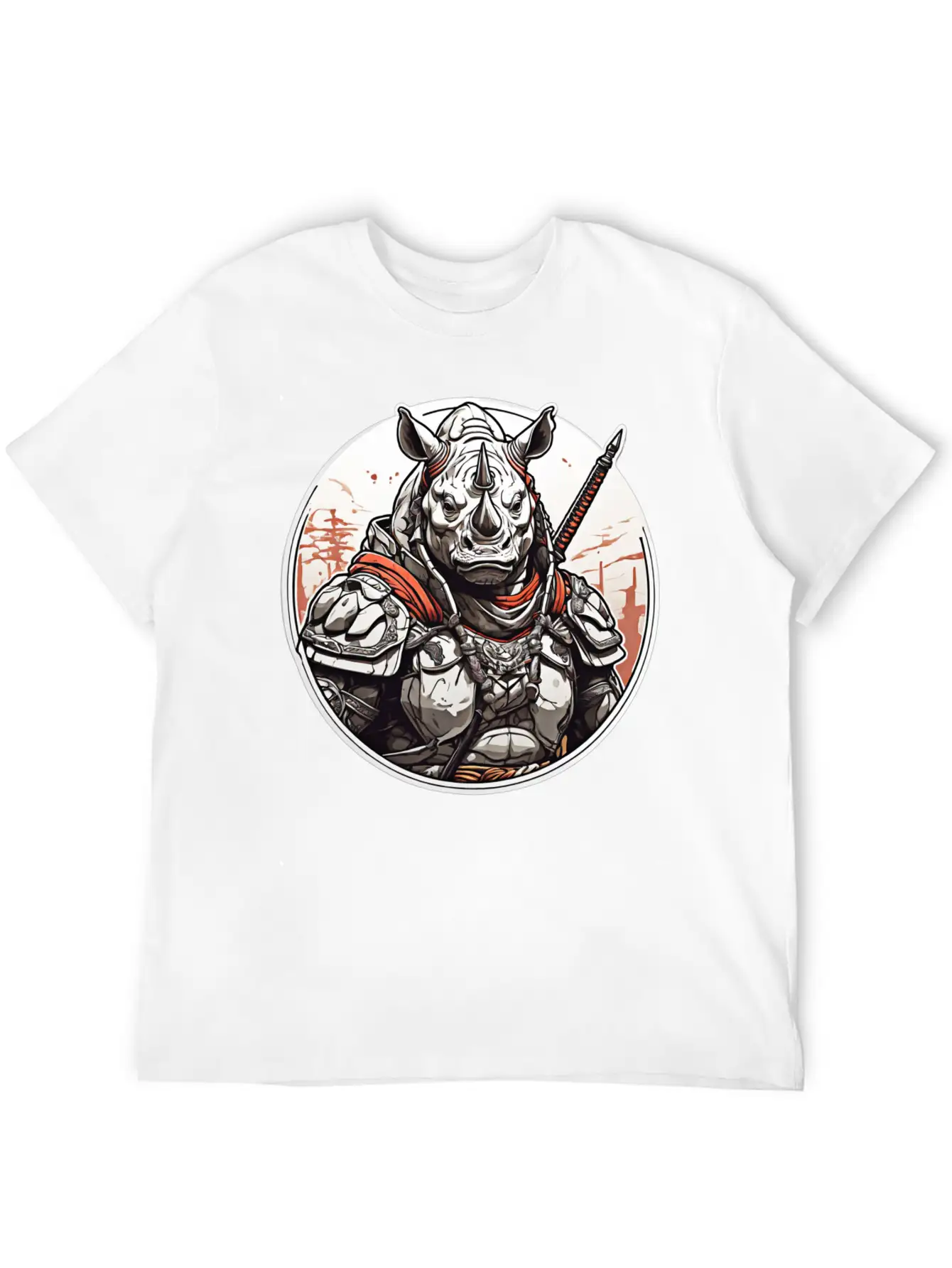 Rhino Design Clothing Apparel T-shirts Stylish Everyday T-Shirt – Unisex Basic Cotton Tee