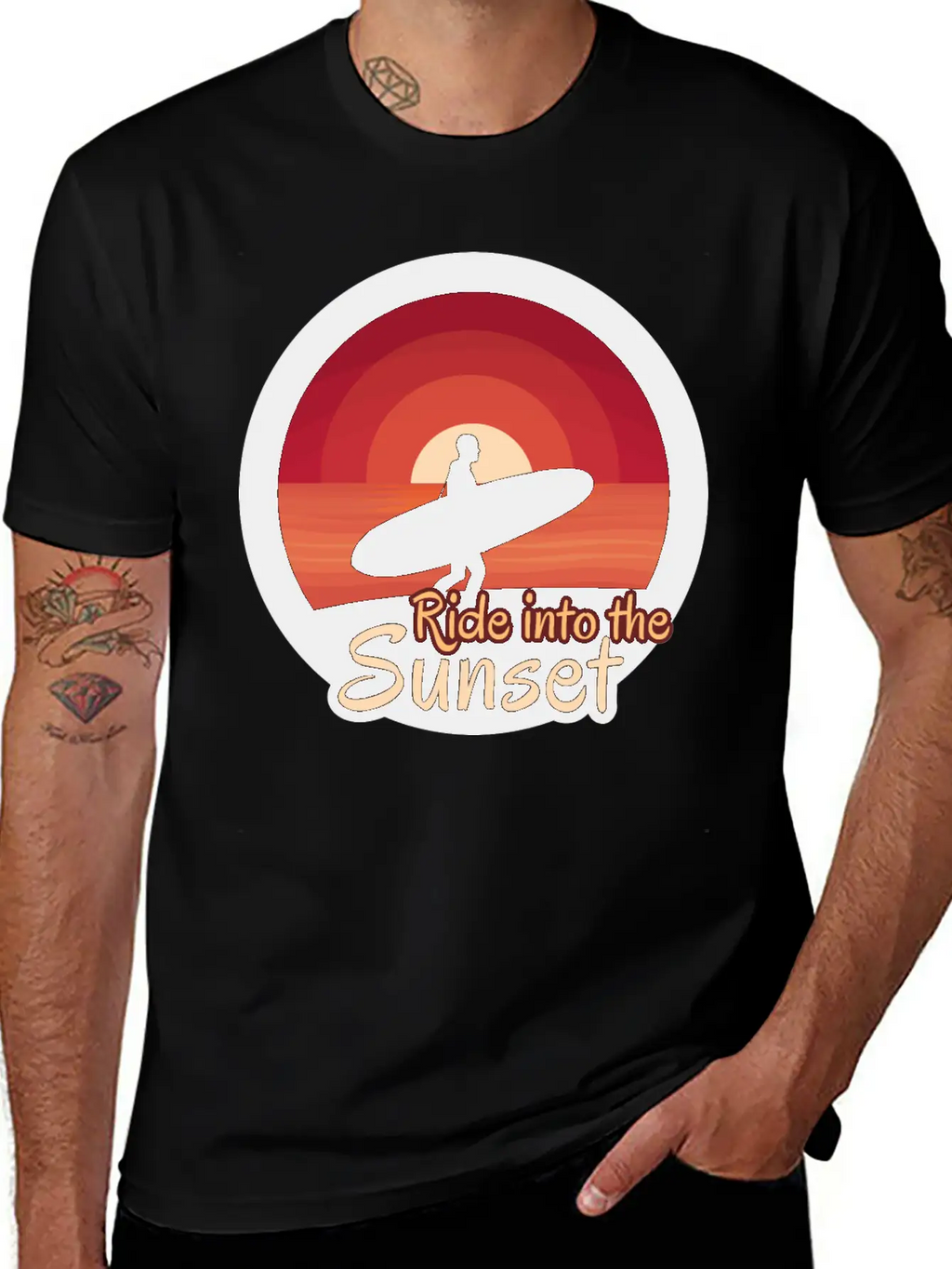 Ride Into The Sunset Stylish Everyday T-Shirt – Unisex Basic Cotton Tee