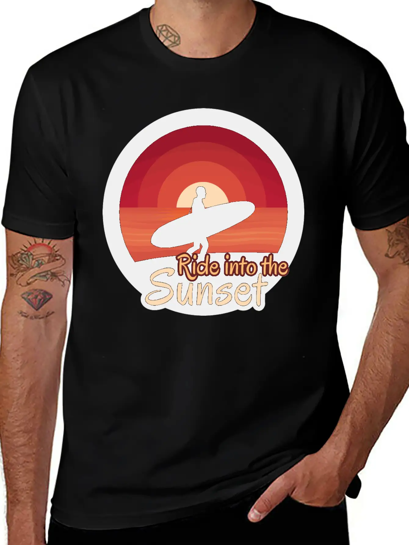 Ride Into The Sunset Stylish Everyday T-Shirt – Unisex Basic Cotton Tee