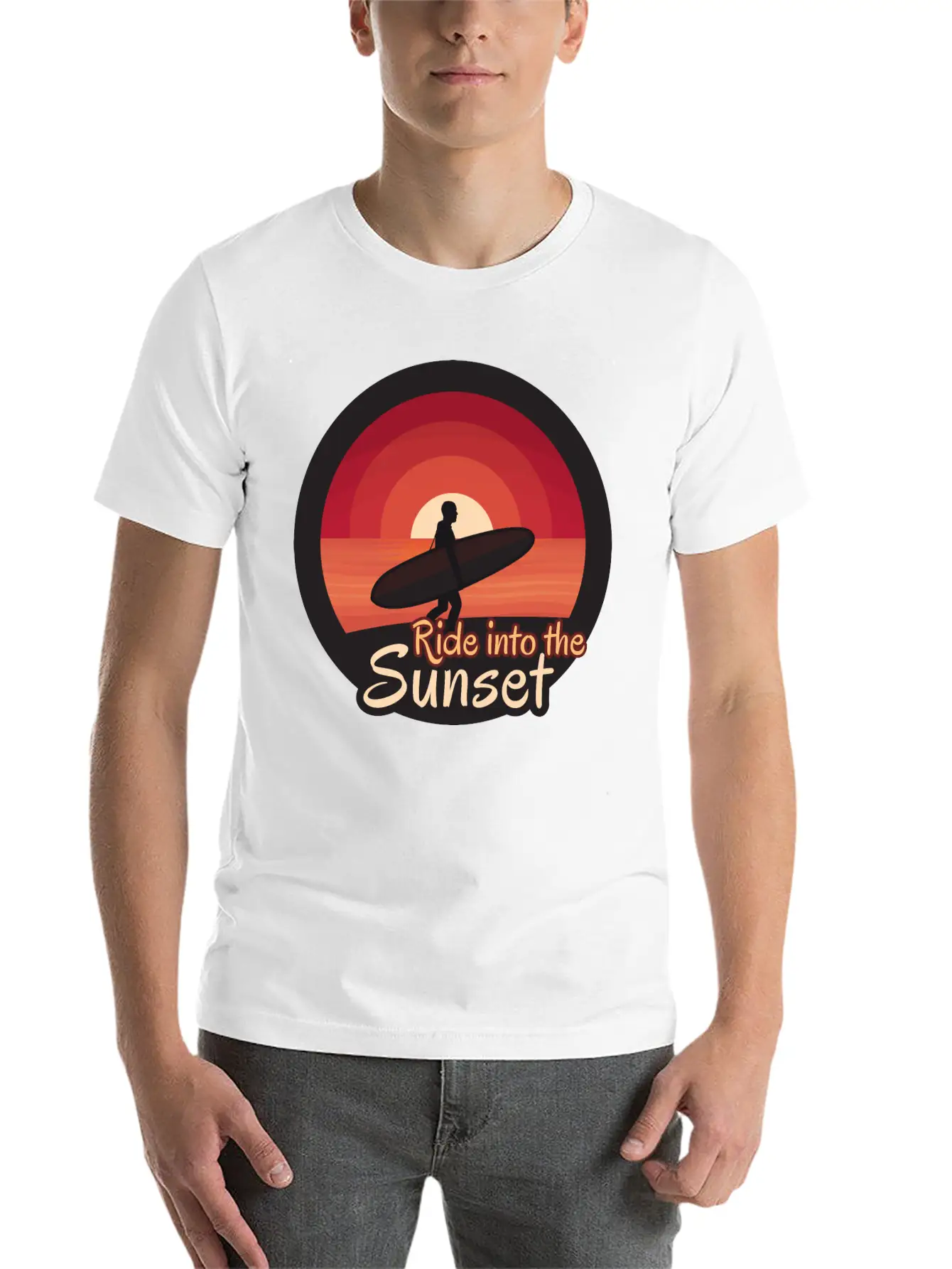 Ride Into The Sunset Stylish Everyday T-Shirt – Unisex Basic Cotton Tee