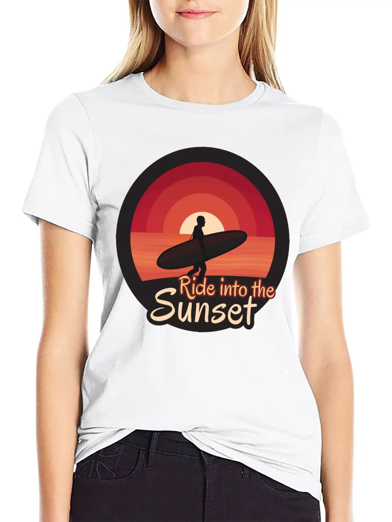Ride Into The Sunset Stylish Everyday T-Shirt – Unisex Basic Cotton Tee