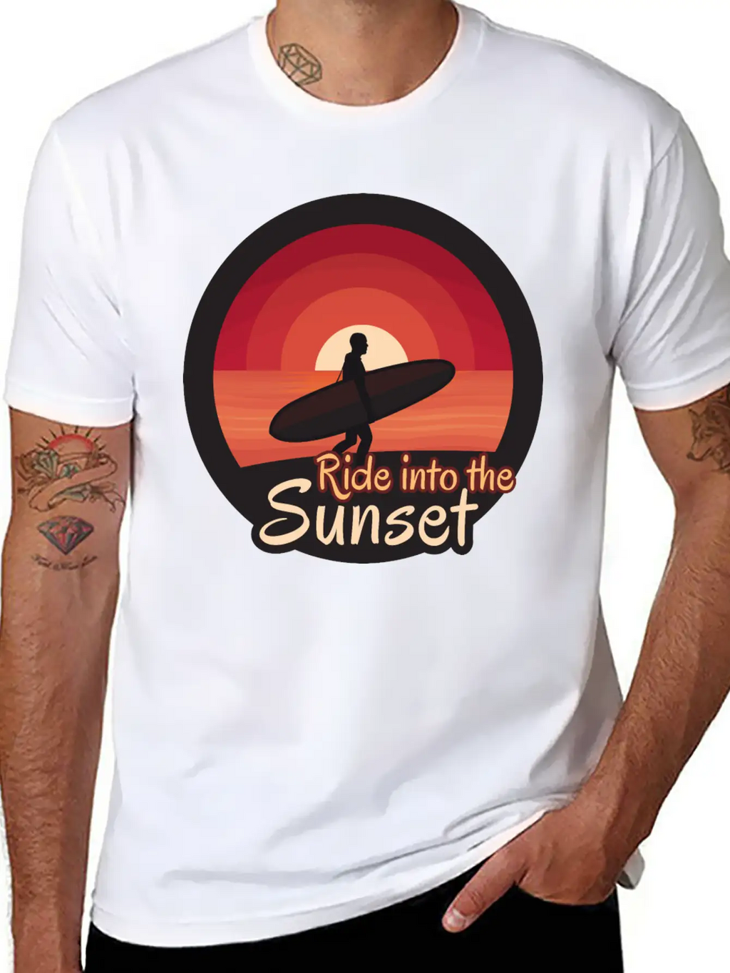 Ride Into The Sunset Stylish Everyday T-Shirt – Unisex Basic Cotton Tee