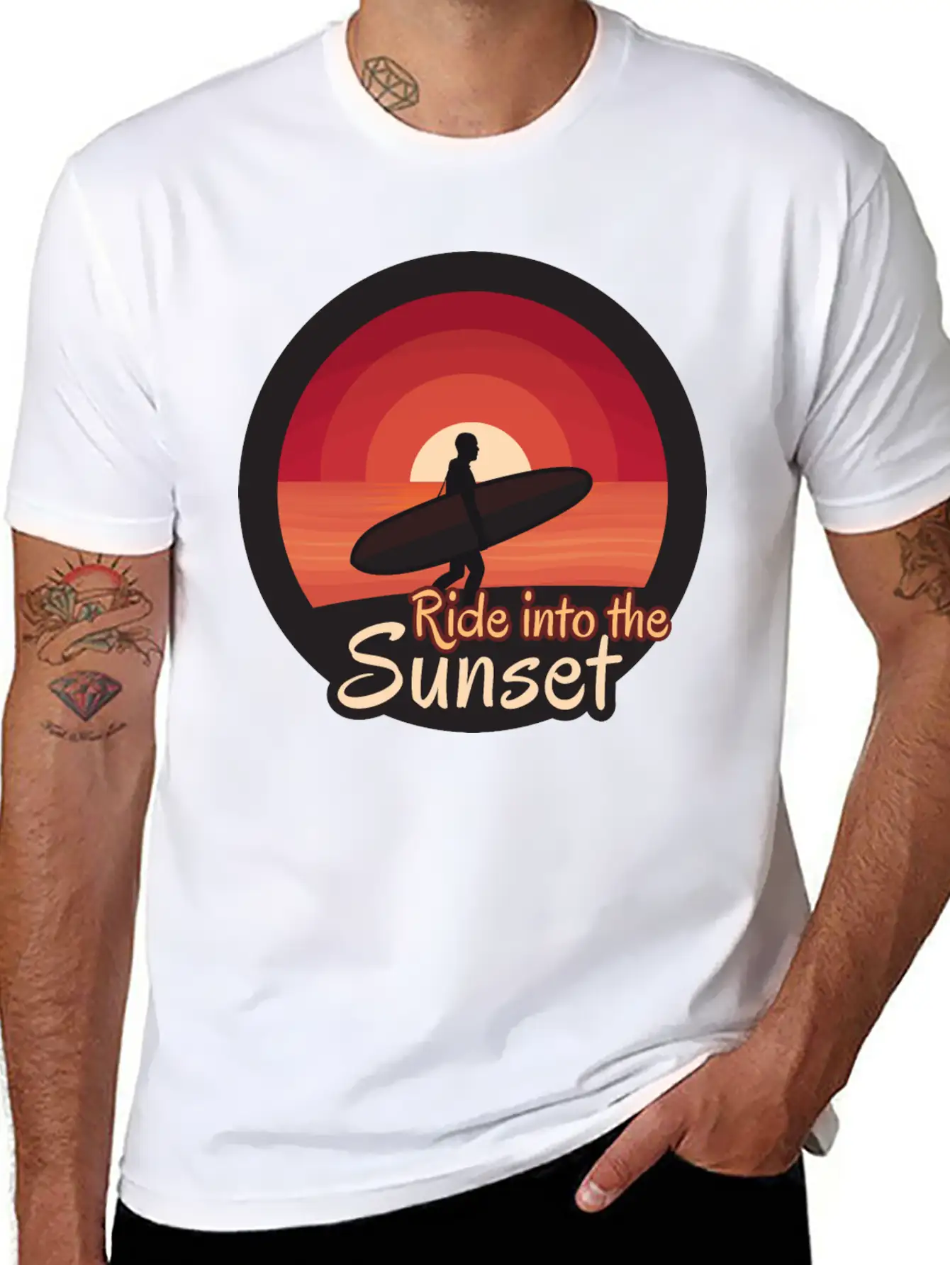 Ride Into The Sunset Stylish Everyday T-Shirt – Unisex Basic Cotton Tee