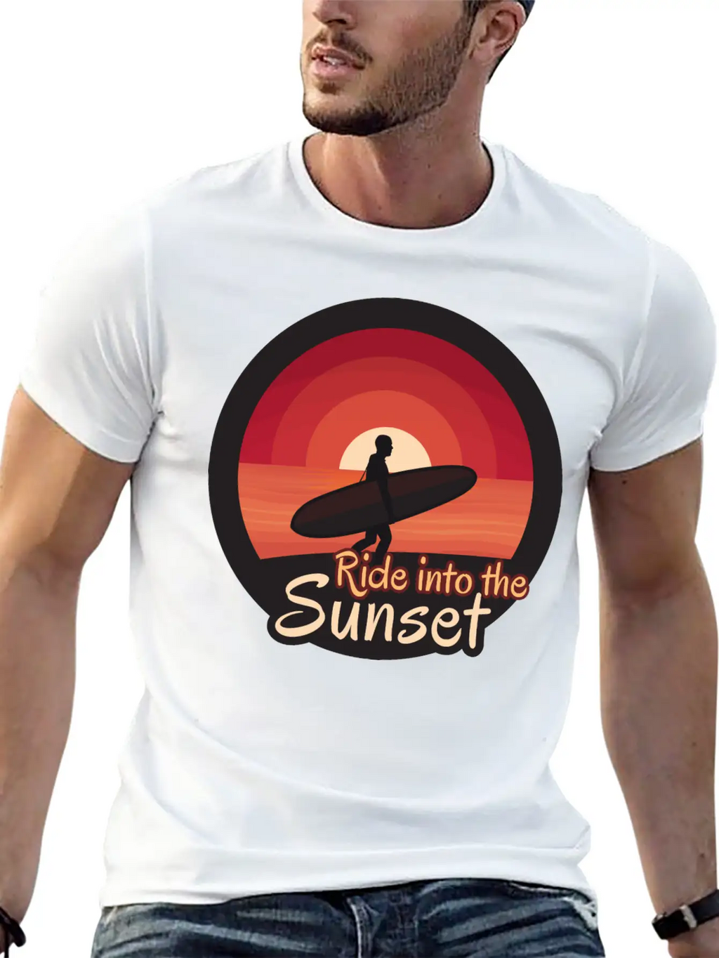 Ride Into The Sunset Stylish Everyday T-Shirt – Unisex Basic Cotton Tee