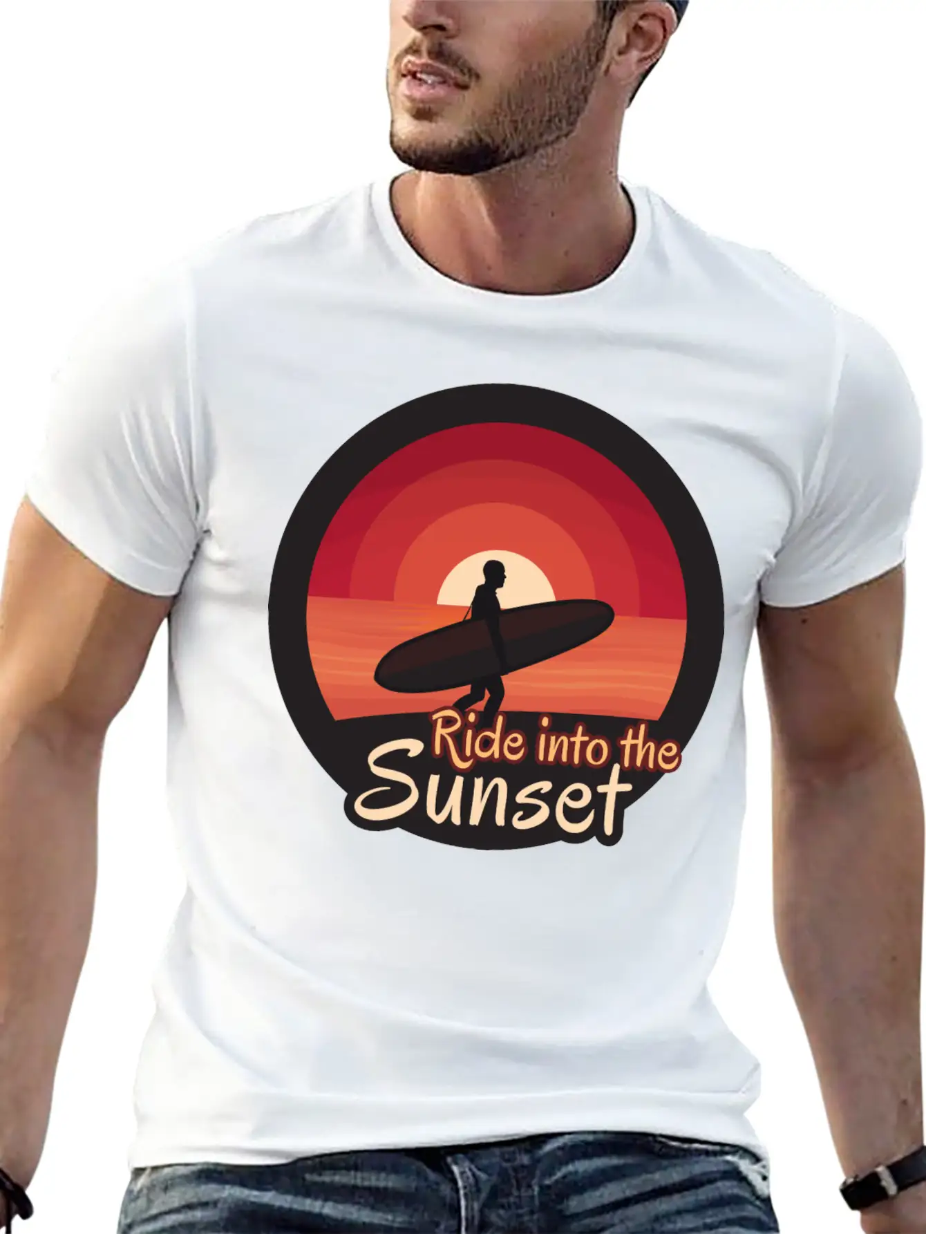 Ride Into The Sunset Stylish Everyday T-Shirt – Unisex Basic Cotton Tee