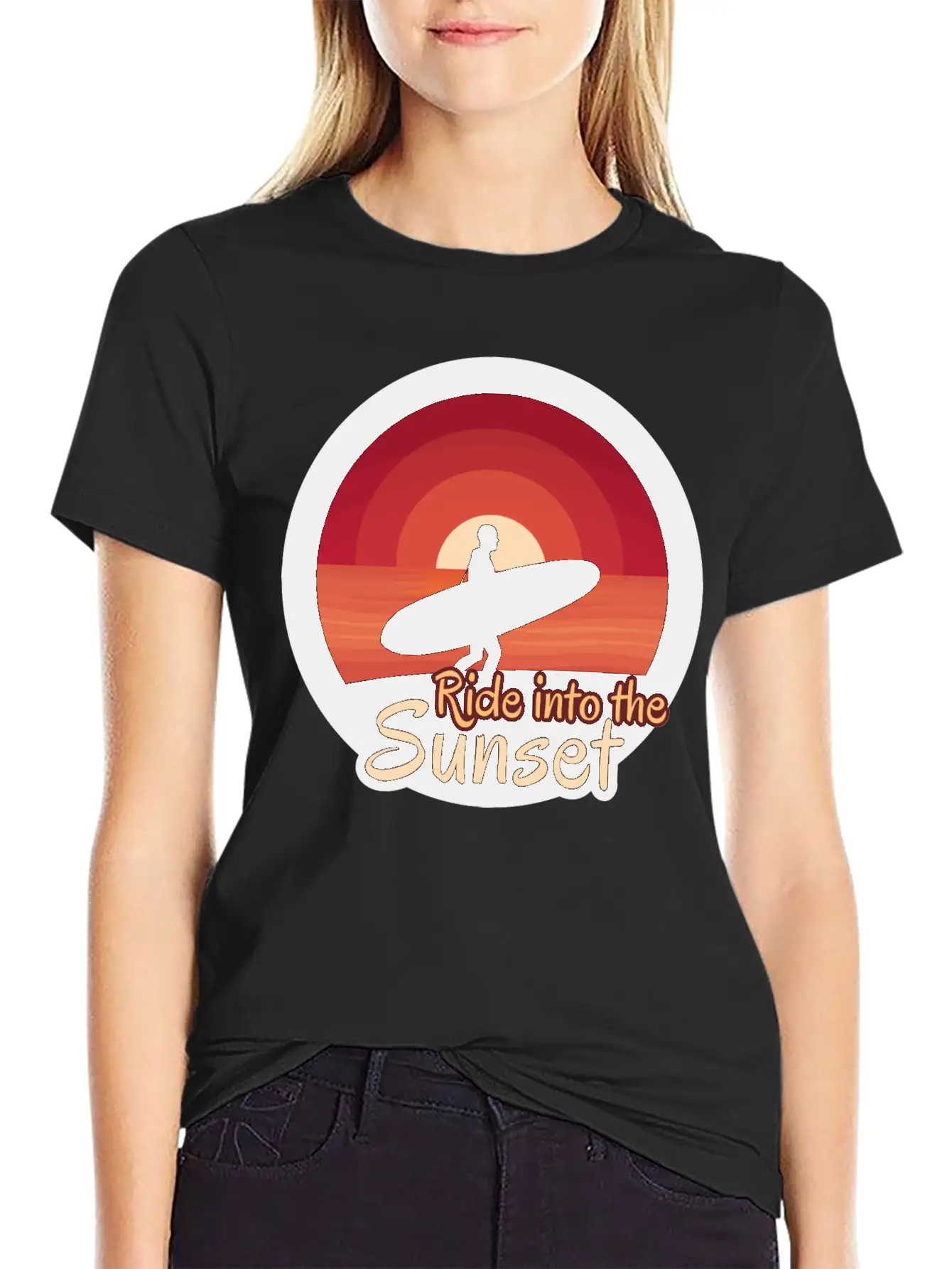 Ride Into The Sunset Stylish Everyday T-Shirt – Unisex Basic Cotton Tee