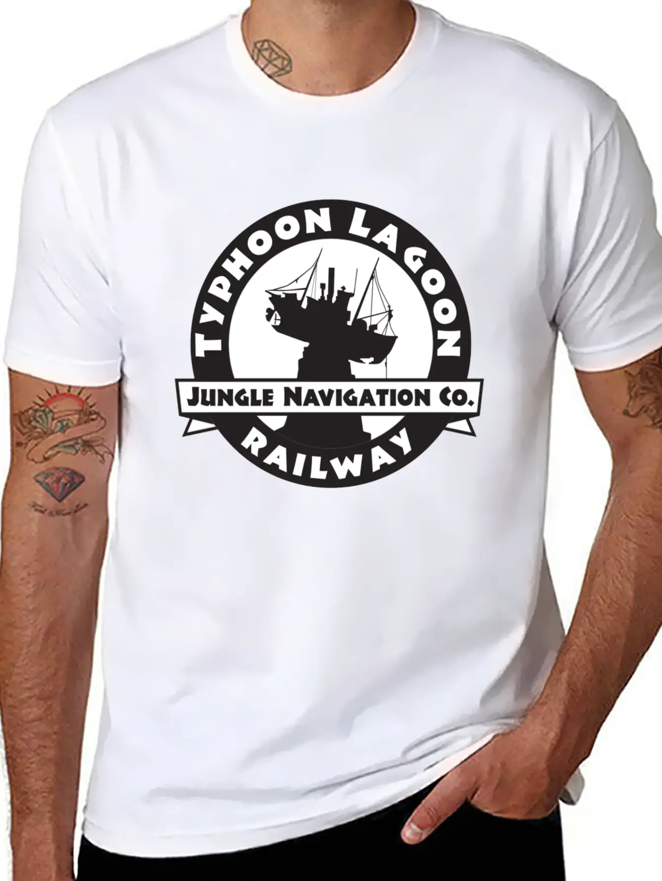 Ride The Typhoon Lagoon Railway! Essential Cotton Tee For Daily Outfits – Unisex Style