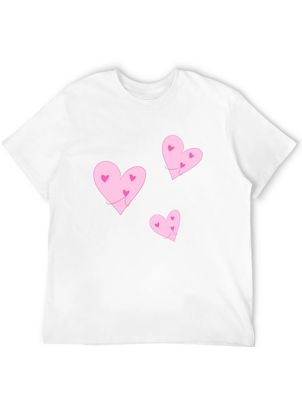 Hearts T-Shirt - Black Crew Neck