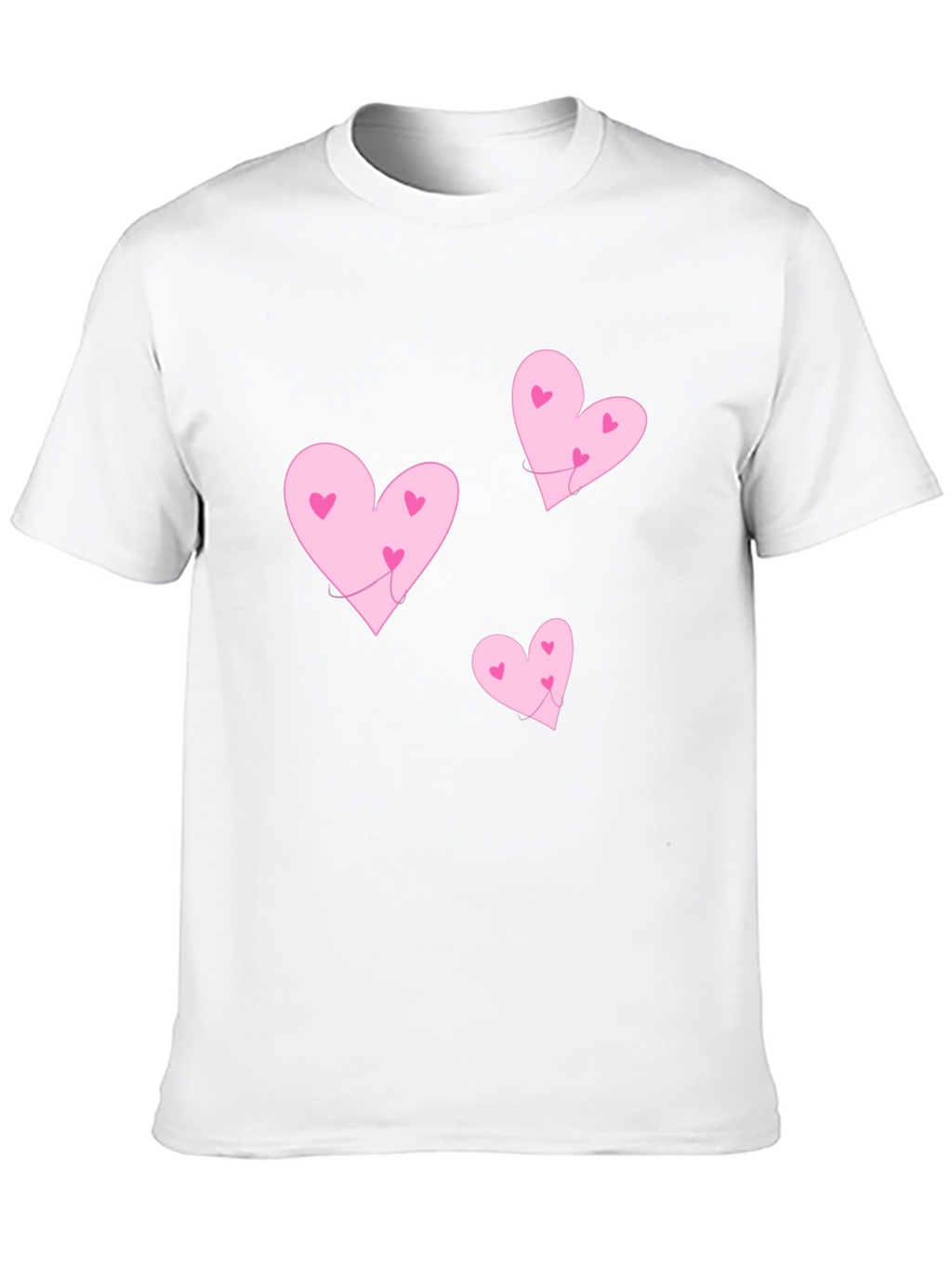 Hearts T-Shirt - Black Crew Neck
