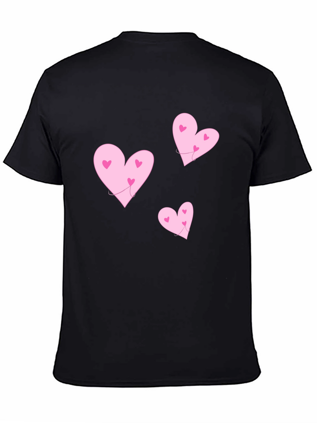 Hearts T-Shirt - Black Crew Neck