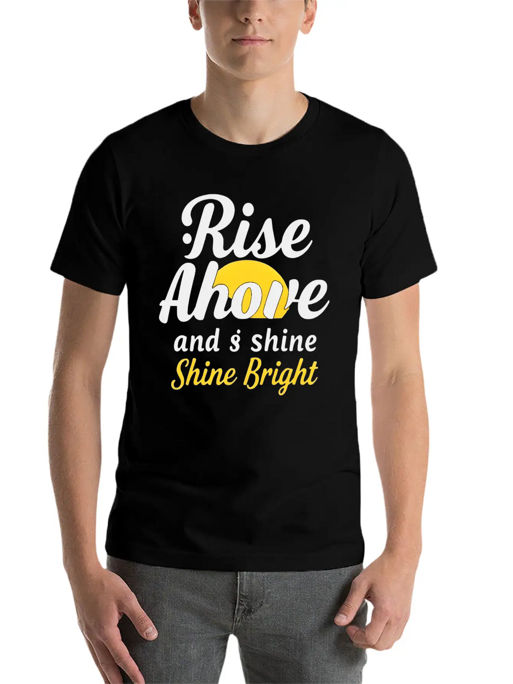 Rise And Shine: Inspirational Design Basic Graphic T-Shirt – Daily Comfort In Soft Cotton