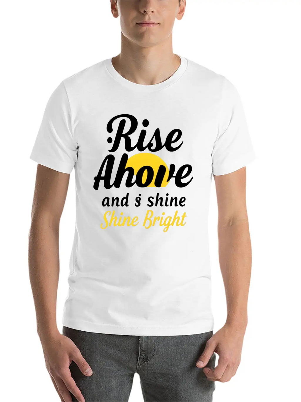 Rise And Shine: Inspirational Design Basic Graphic T-Shirt – Daily Comfort In Soft Cotton