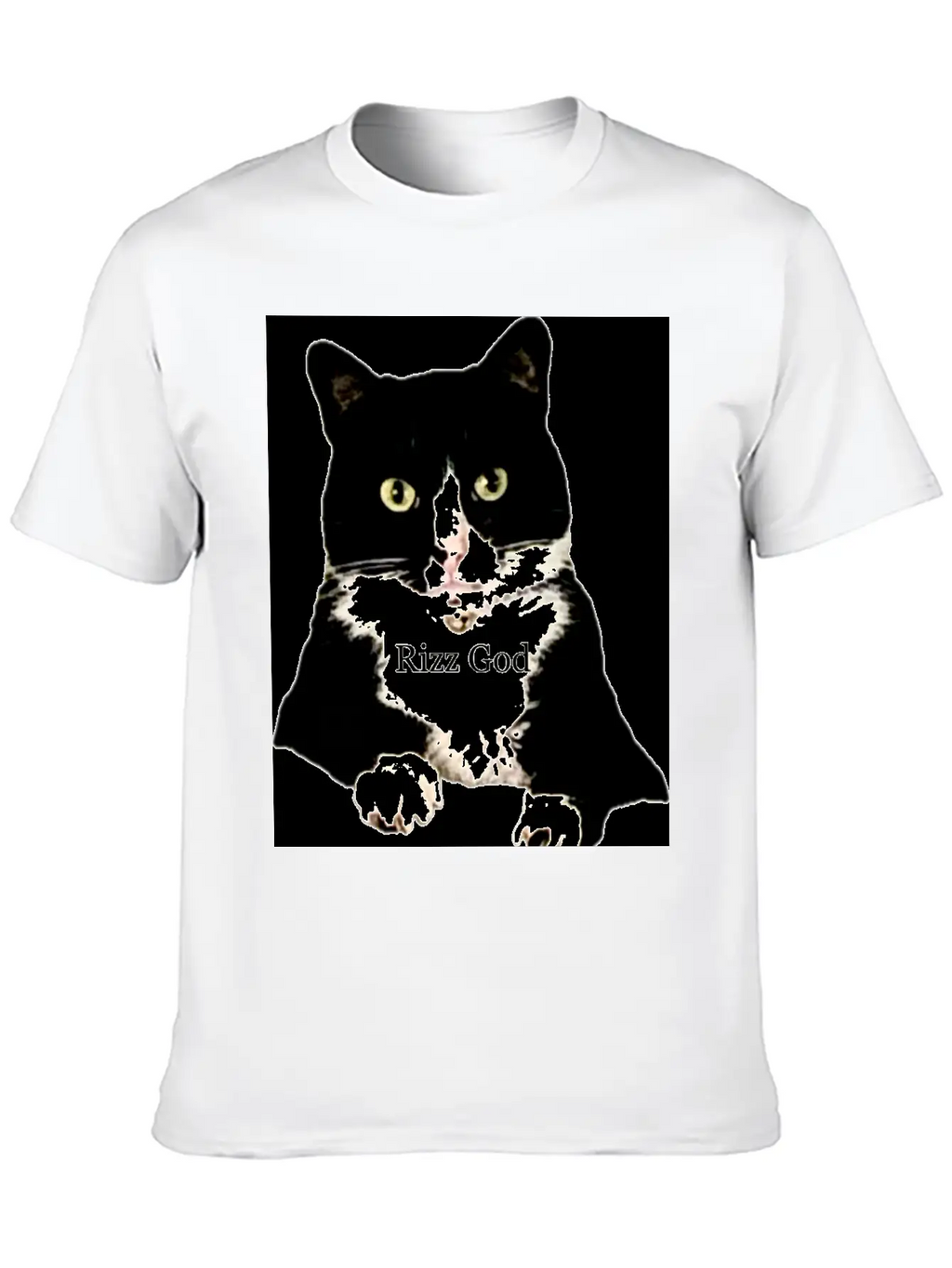 Rizz God Tuxedo Cat Basic Graphic T-Shirt – Daily Comfort In Soft Cotton