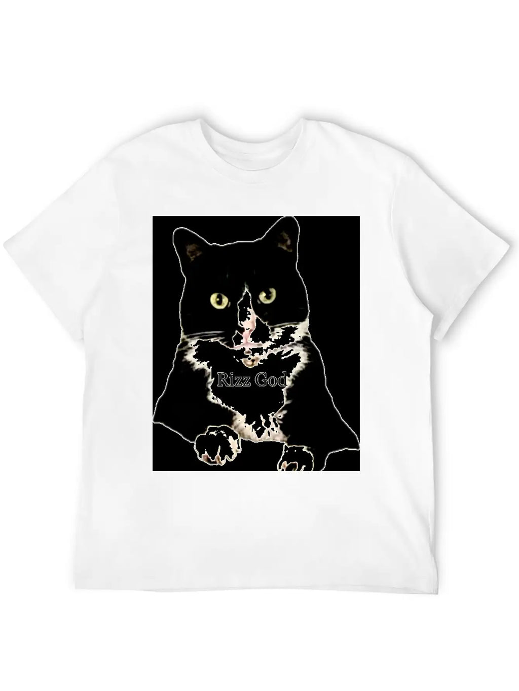 Rizz God Tuxedo Cat Basic Graphic T-Shirt – Daily Comfort In Soft Cotton