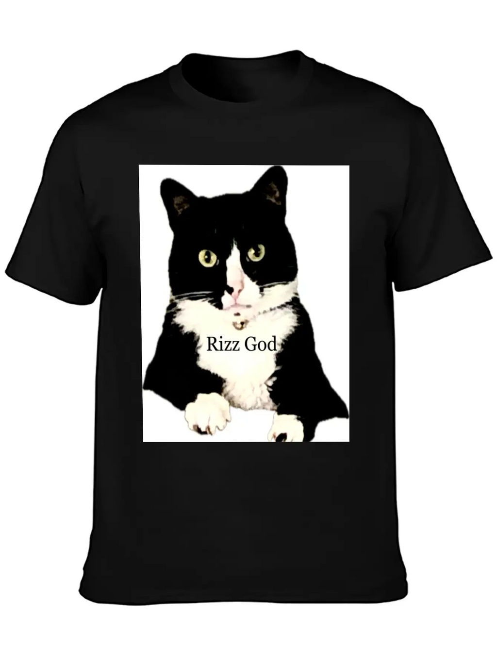 Rizz God Tuxedo Cat Basic Graphic T-Shirt – Daily Comfort In Soft Cotton