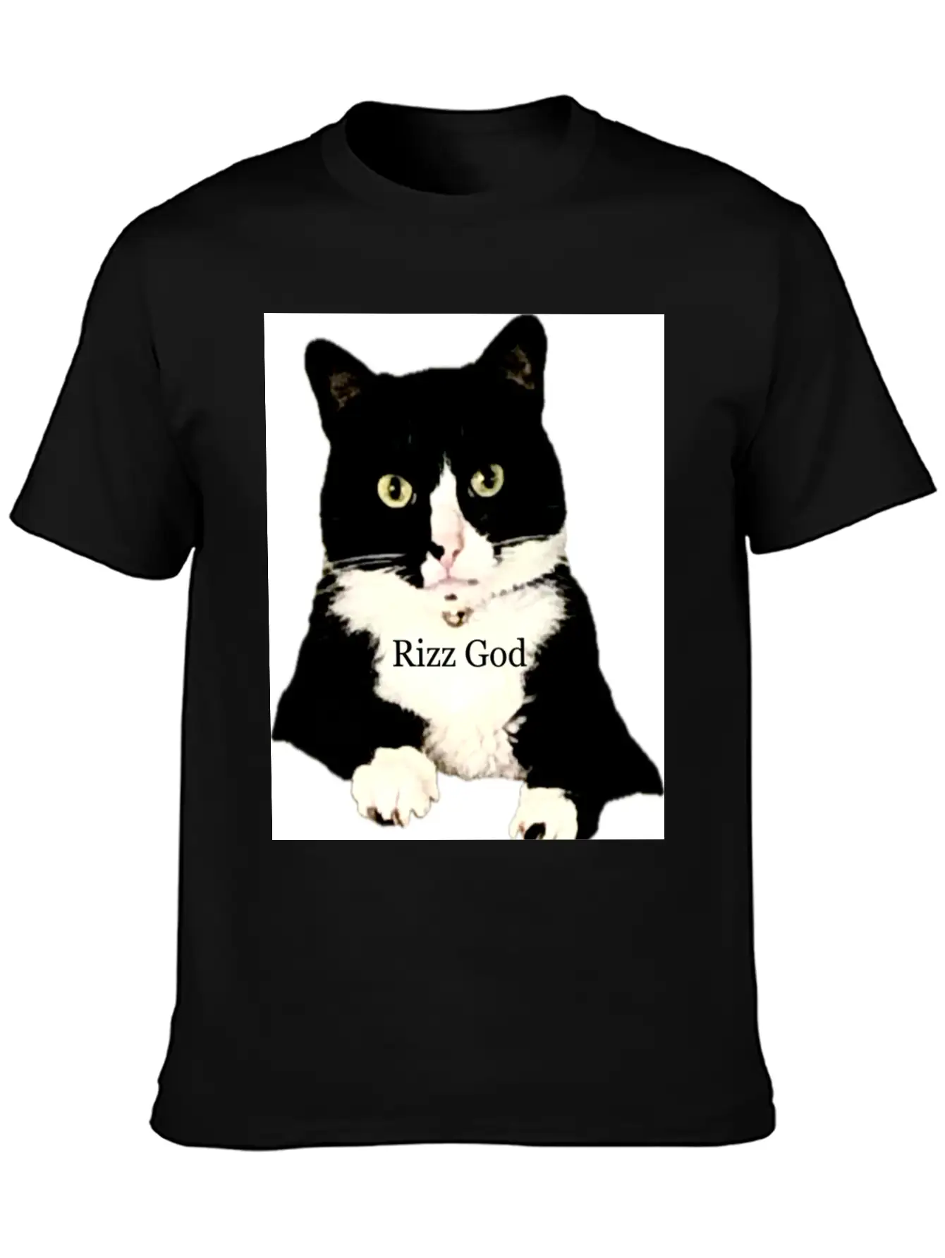 Rizz God Tuxedo Cat Basic Graphic T-Shirt – Daily Comfort In Soft Cotton
