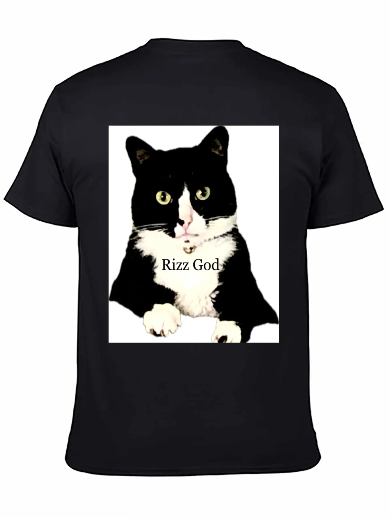 Rizz God Tuxedo Cat Basic Graphic T-Shirt – Daily Comfort In Soft Cotton