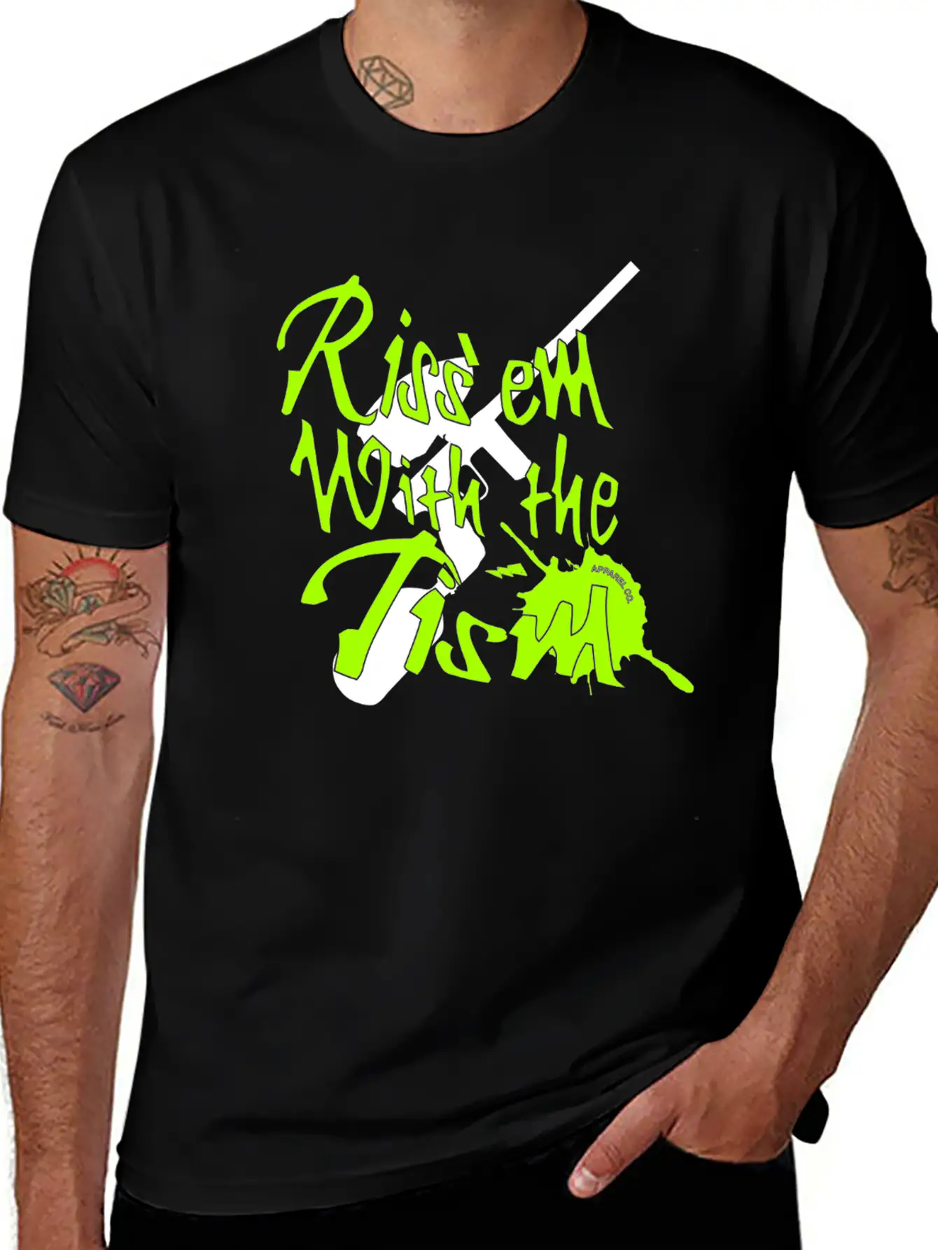 Rizz'em With The Tism, Paintball Splatter Unisex Casual T-Shirt – Clean Design For Daily Comfort