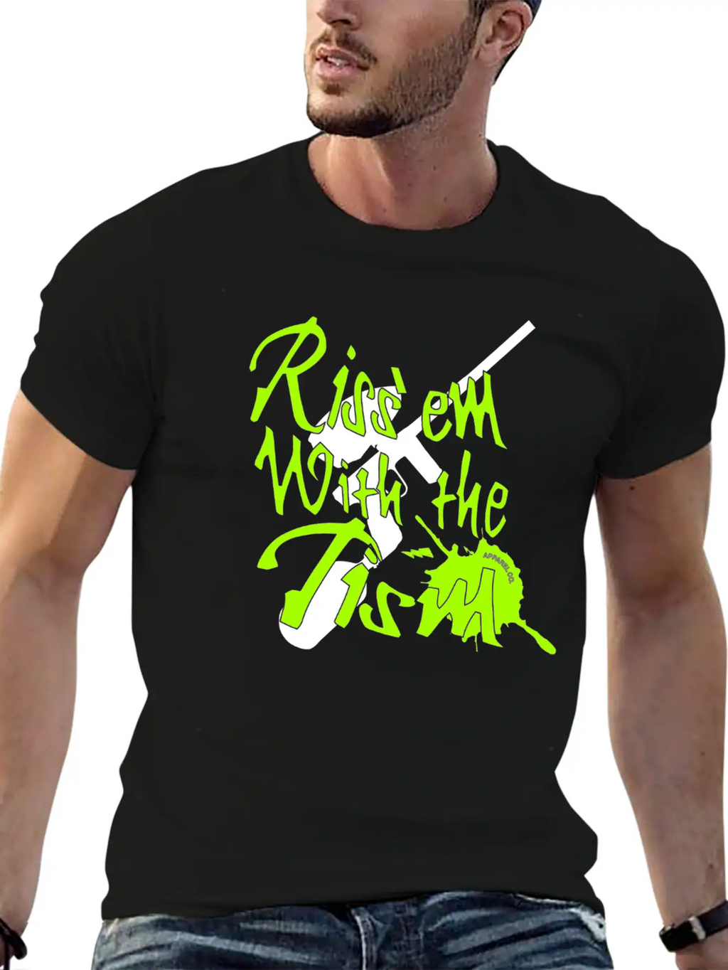 Rizz'em With The Tism, Paintball Splatter Unisex Casual T-Shirt – Clean Design For Daily Comfort