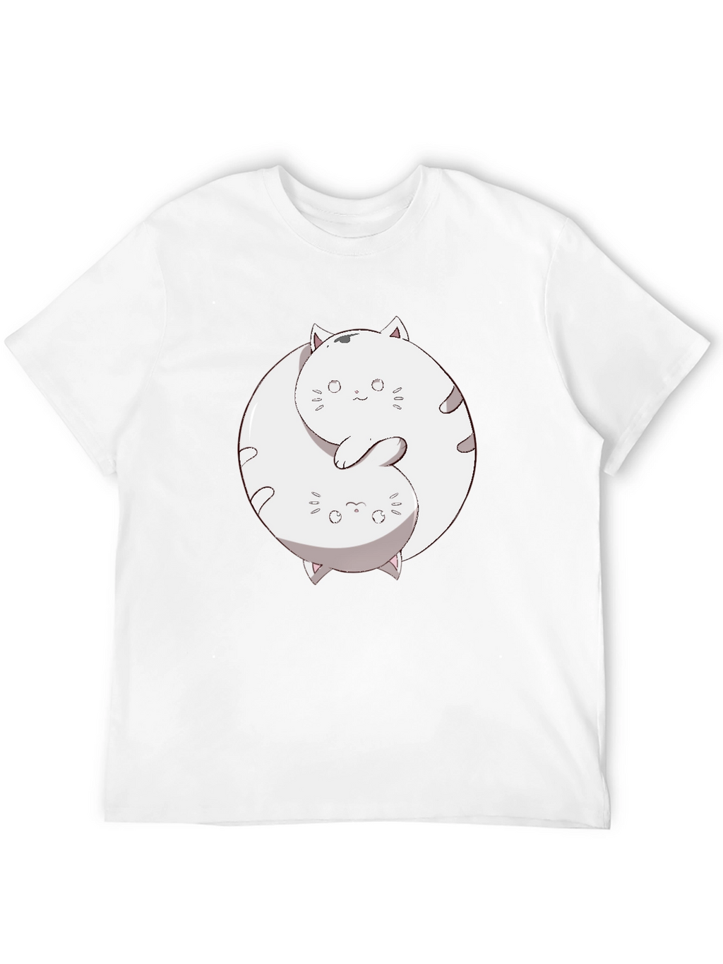 Yin Yang Cats Graphic T-Shirt