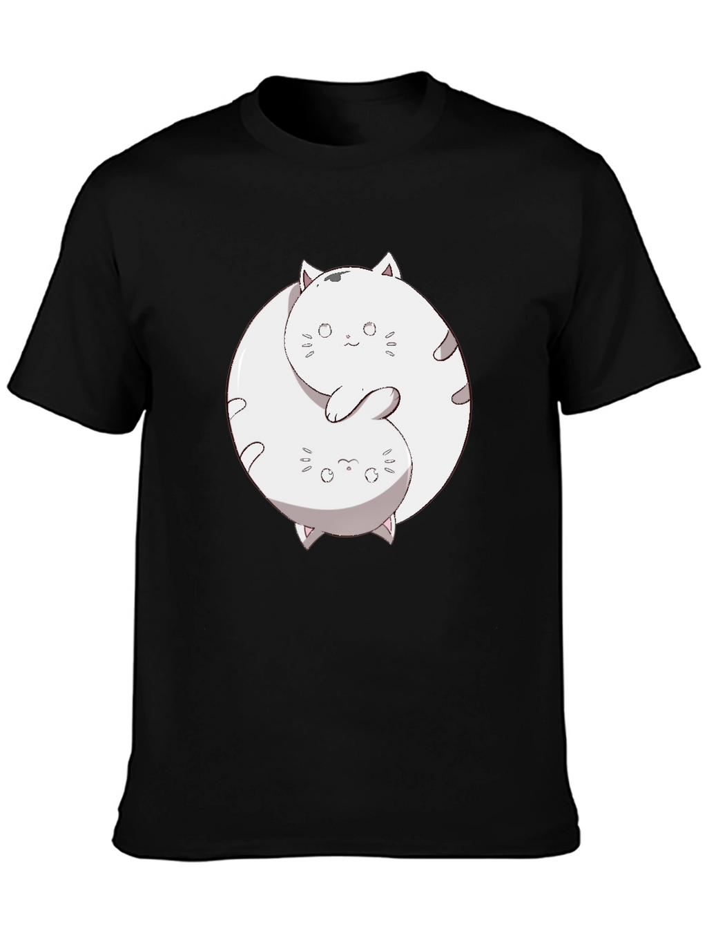 Yin Yang Cats Graphic T-Shirt