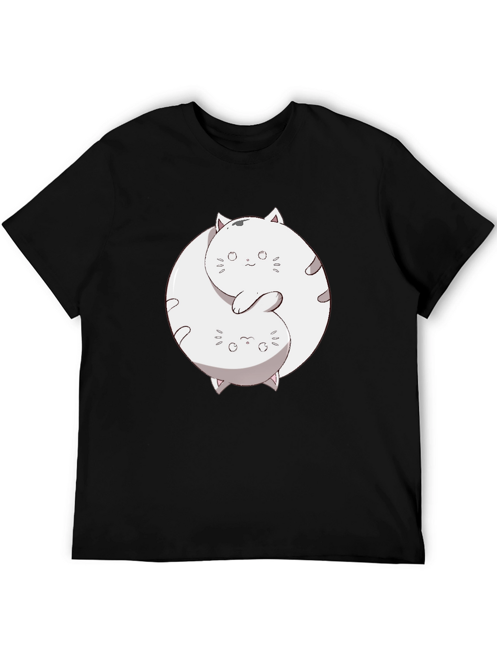 Yin Yang Cats Graphic T-Shirt
