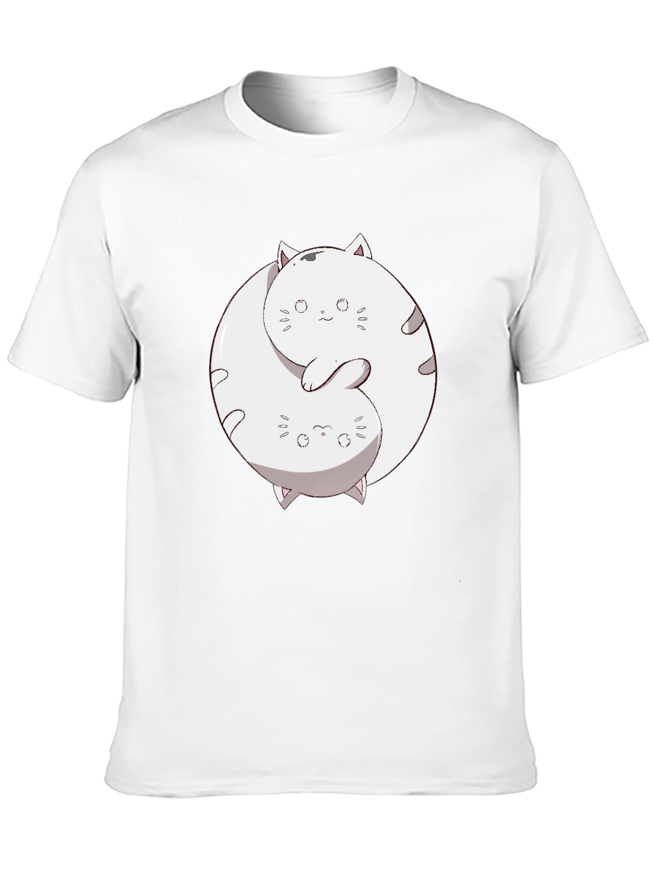 Yin Yang Cats Graphic T-Shirt