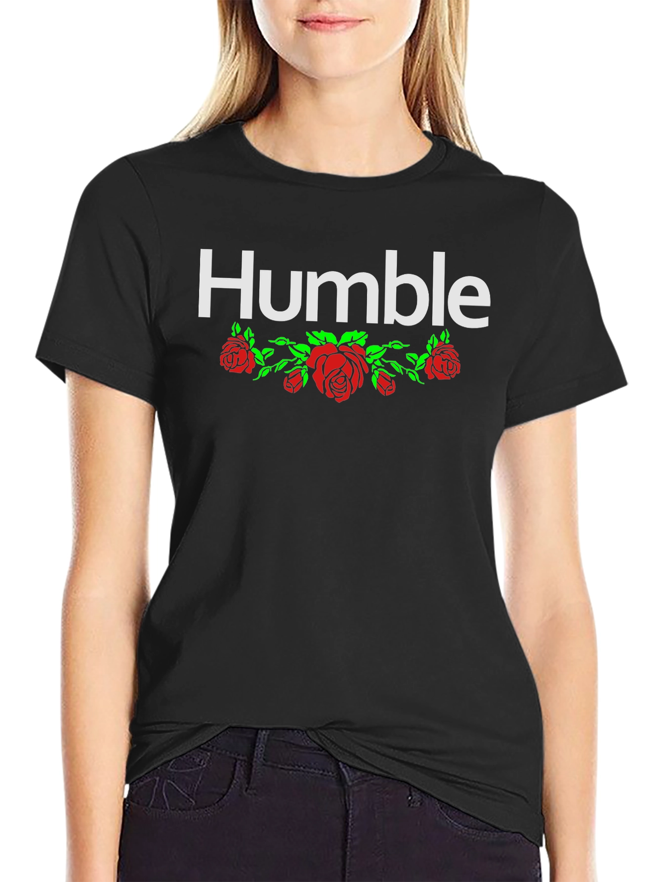 Humble Rose Graphic T-Shirt - Black