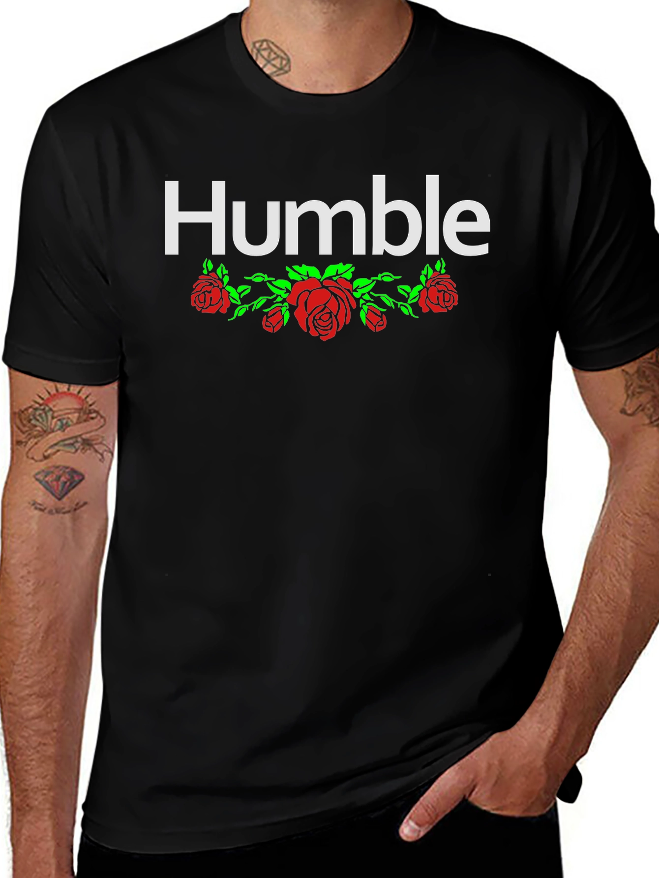 Humble Rose Graphic T-Shirt - Black
