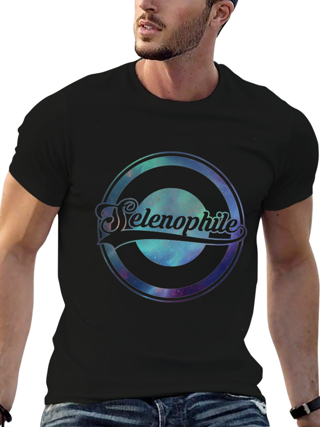 Selenophile Graphic Tee - Black Cotton Comfort