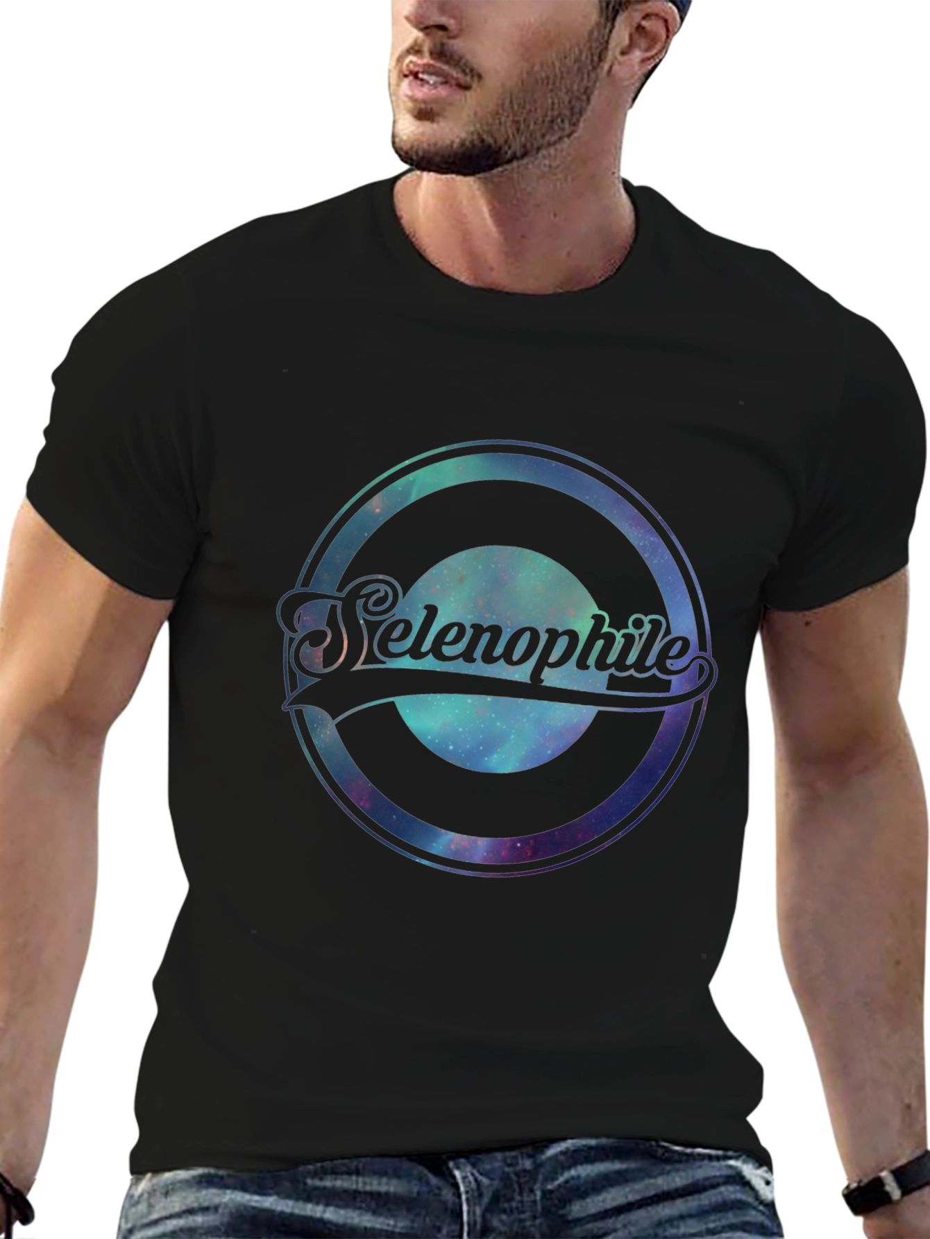 Selenophile Graphic Tee - Black Cotton Comfort
