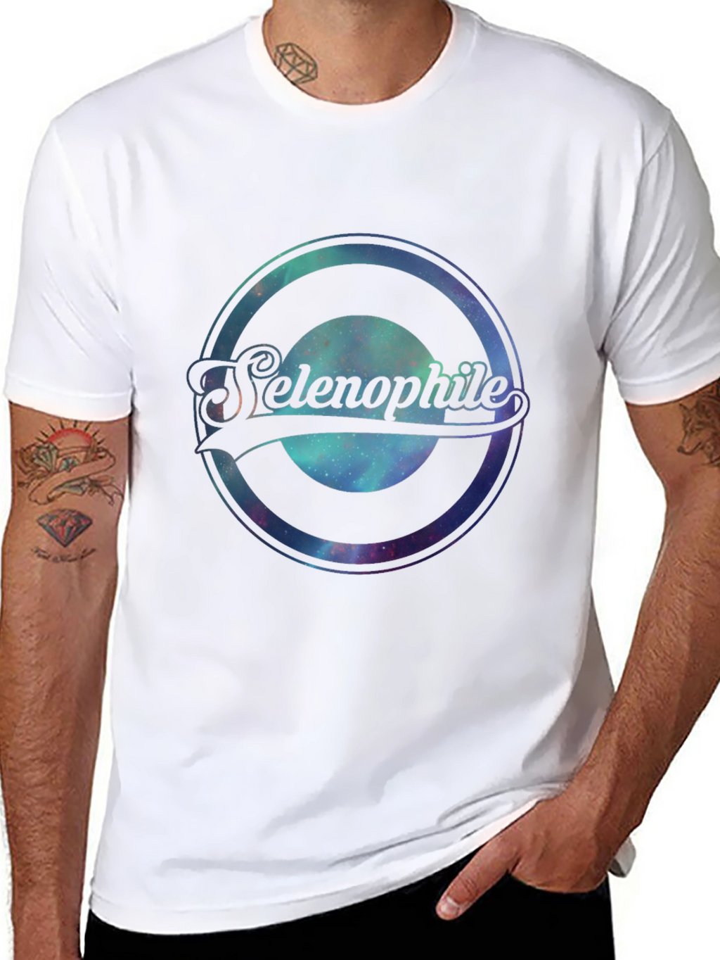 Selenophile Graphic Tee - Black Cotton Comfort
