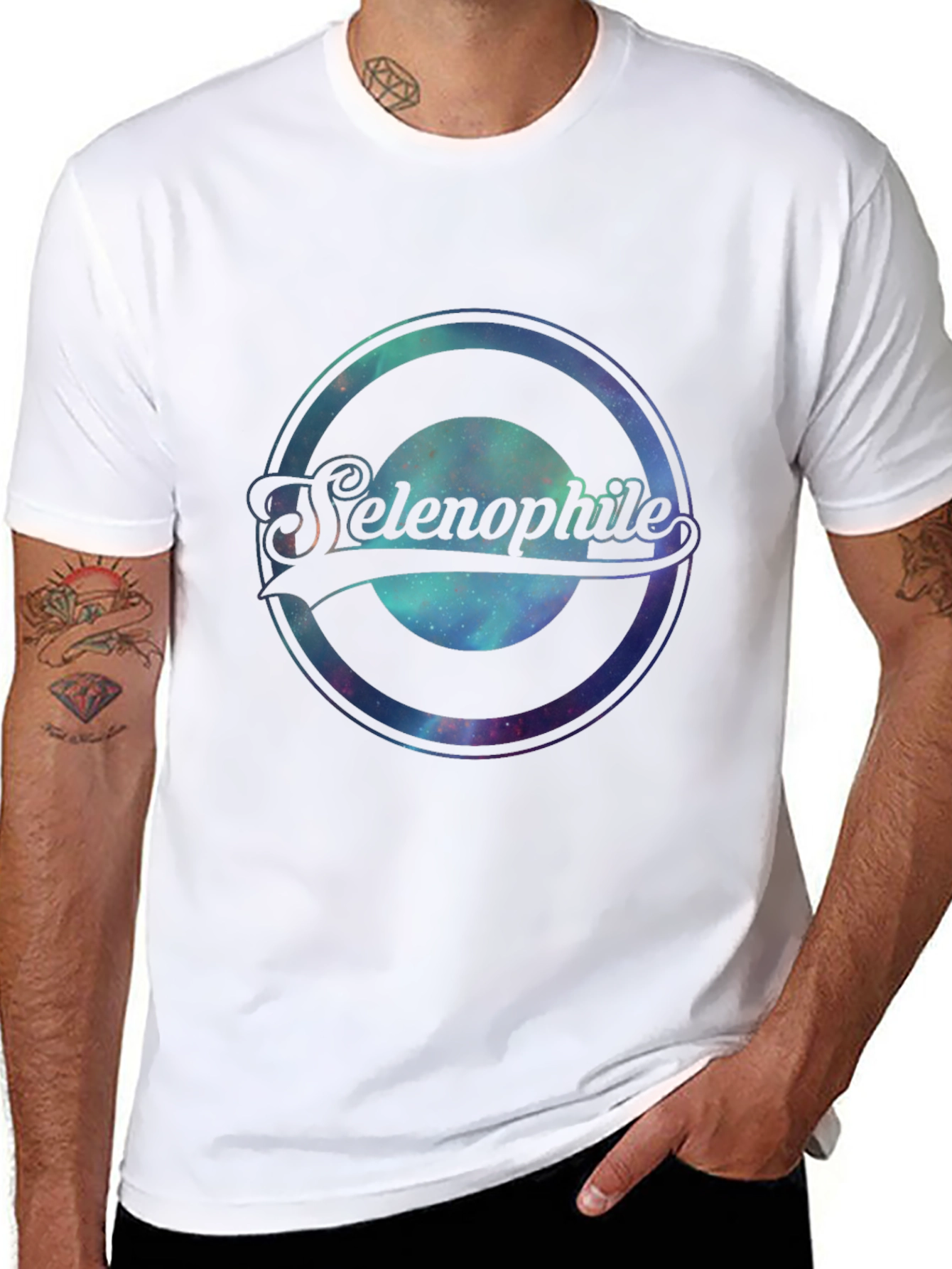 Selenophile Graphic Tee - Black Cotton Comfort