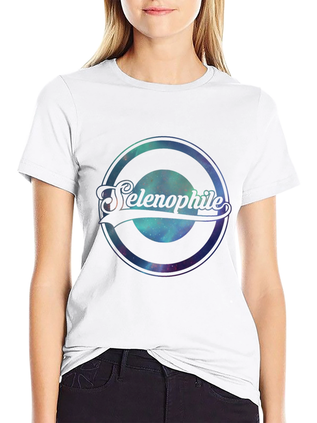 Selenophile Graphic Tee - Black Cotton Comfort