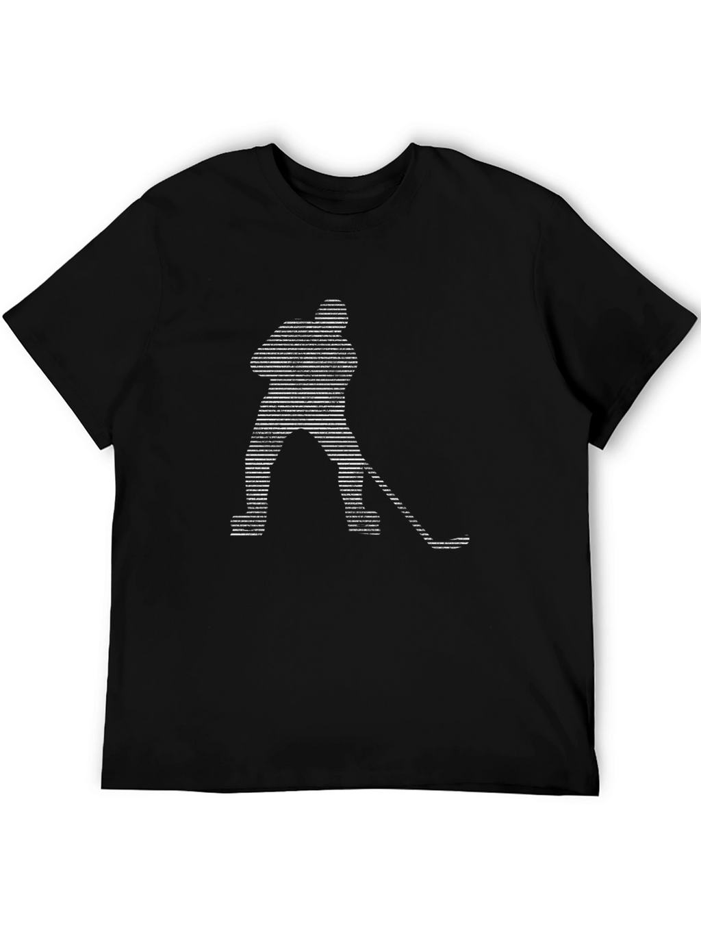 Hockey Player Graphic Black T-Shirt
