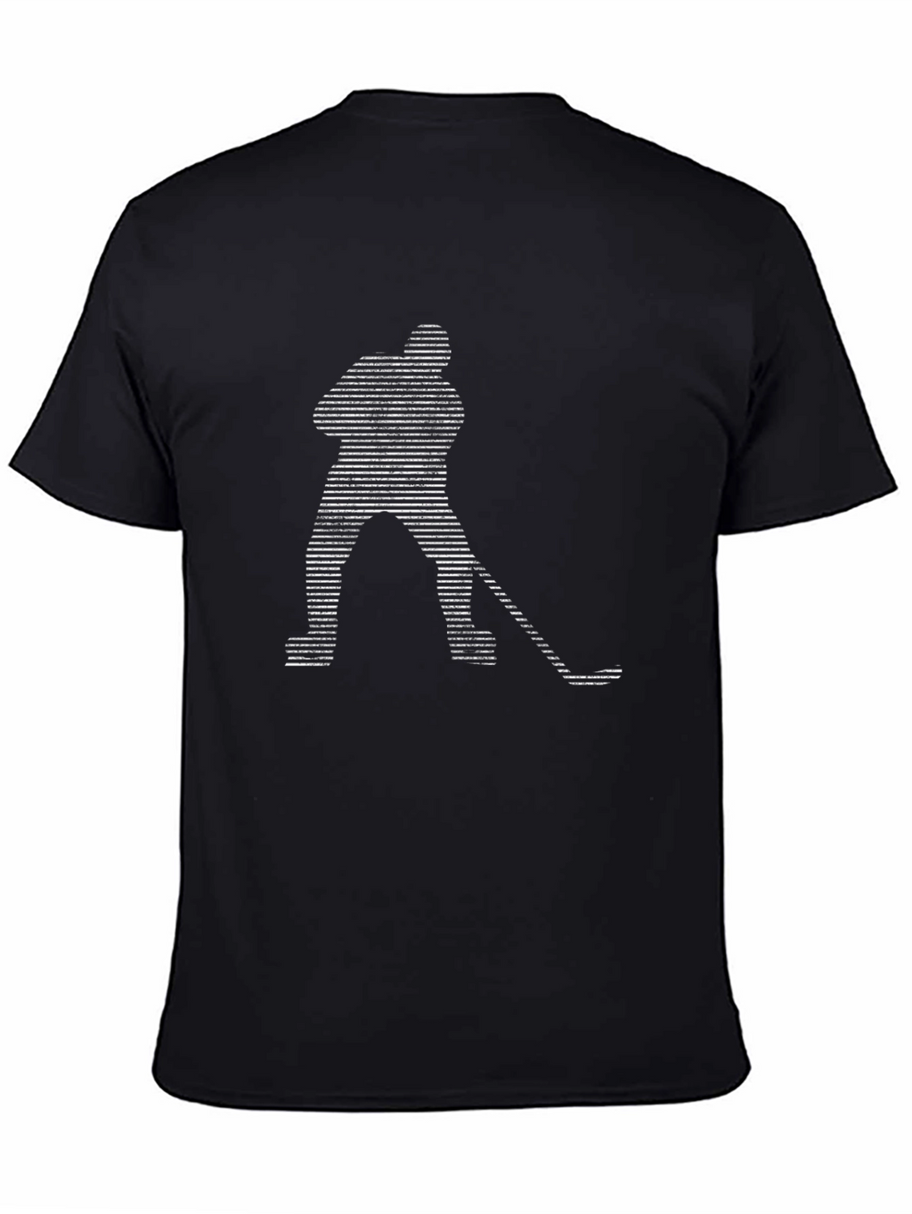 Hockey Player Graphic Black T-Shirt